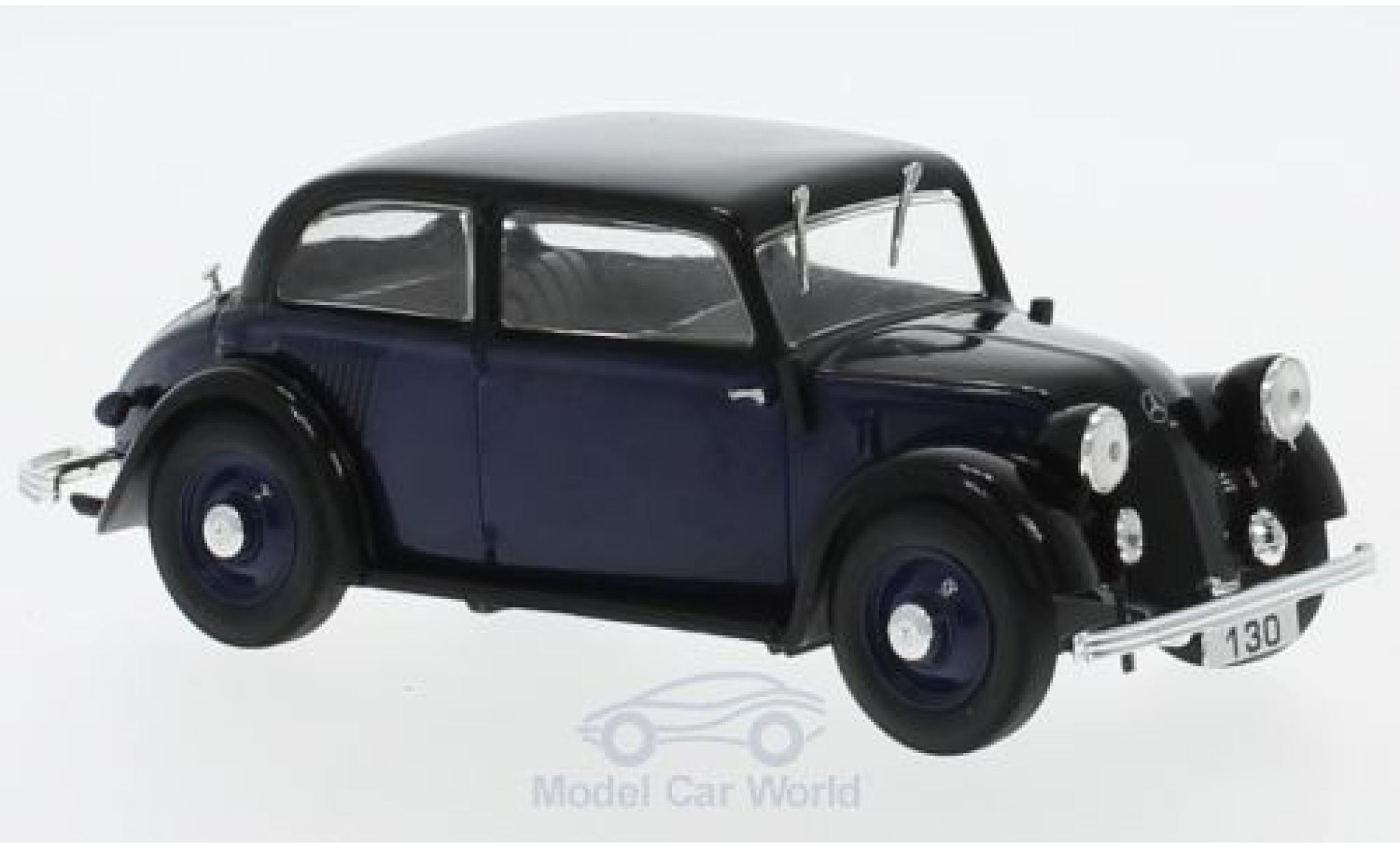 Mercedes 130 1/43 SpecialC (W23) blauw/zwart 1934 ohne Vitrine modelauto