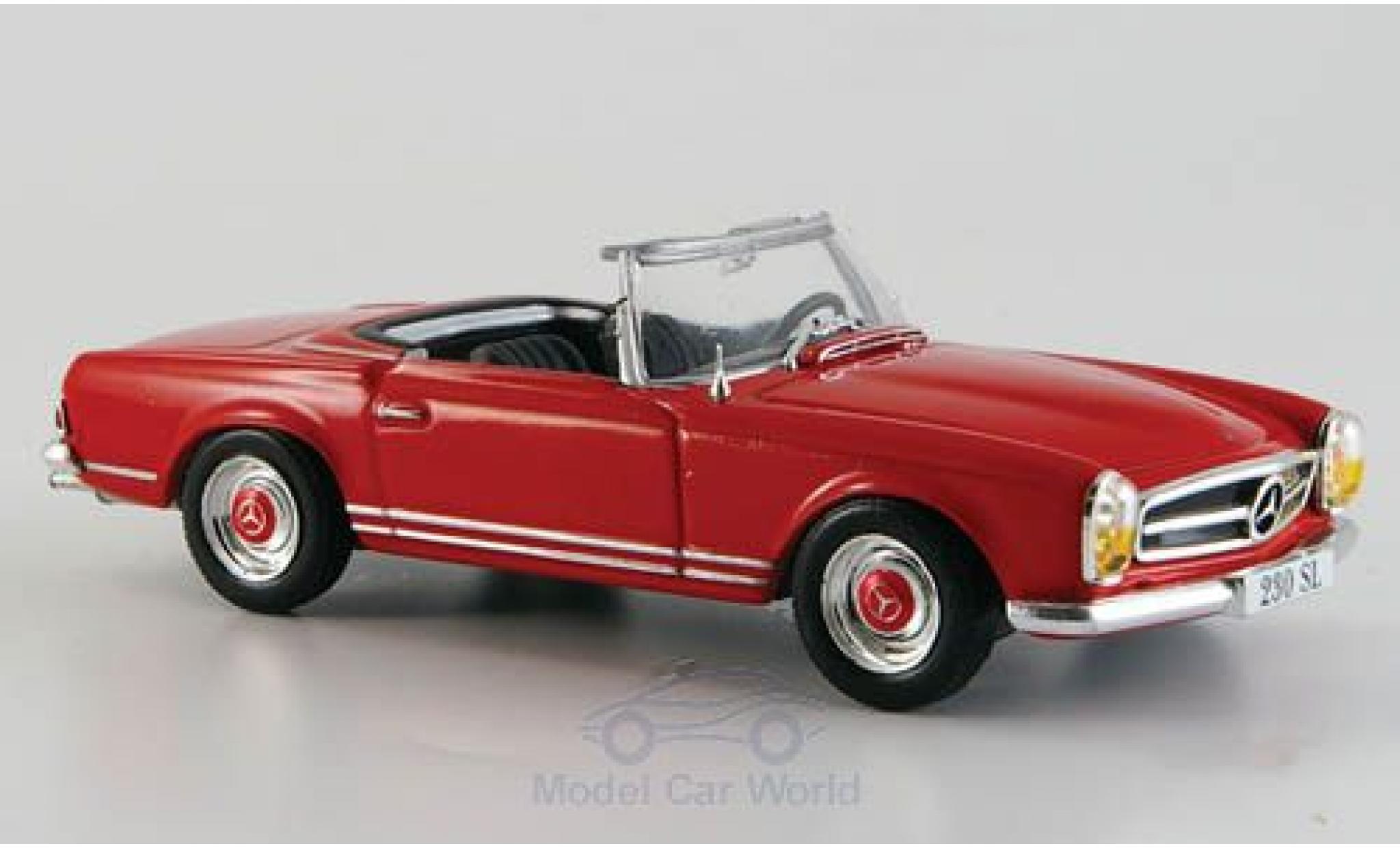 Mercedes 230 1/43 SpecialC SL (W113) rood 1963 ohne Vitrine modelauto