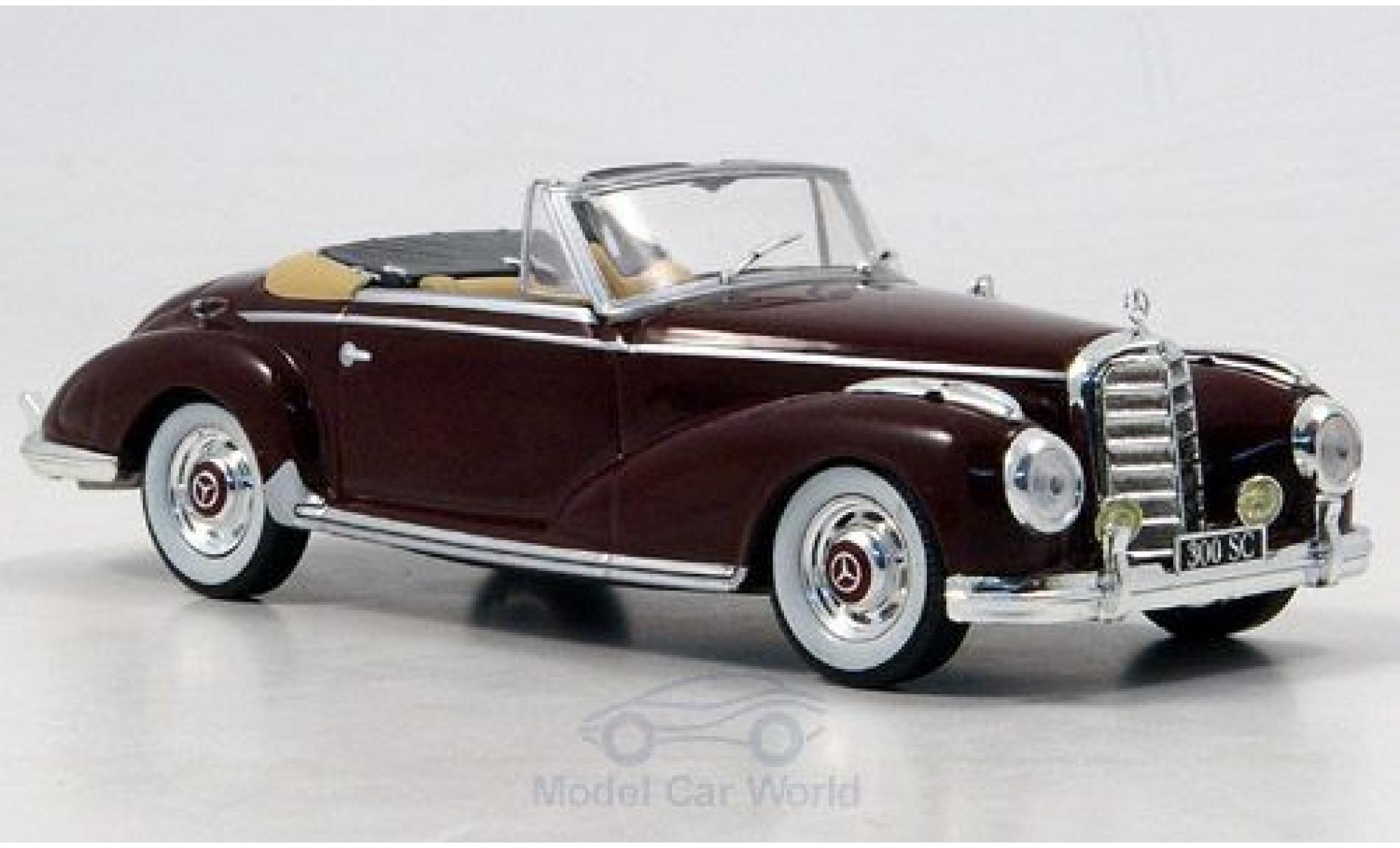 Mercedes 300 1/43 SpecialC S Roadster (W188) rood 1952 ohne Vitrine modelauto