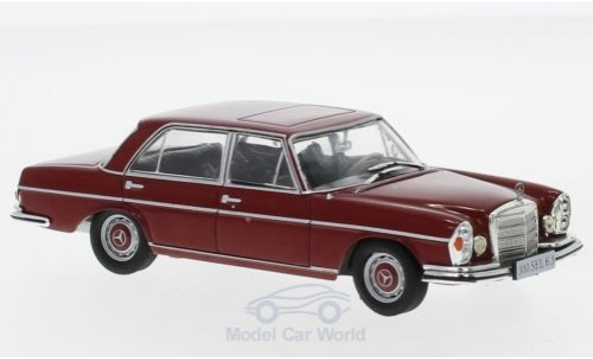 Mercedes 300 1/43 SpecialC SEL 6.3 (W109) rood 1968 ohne Vitrine modelauto