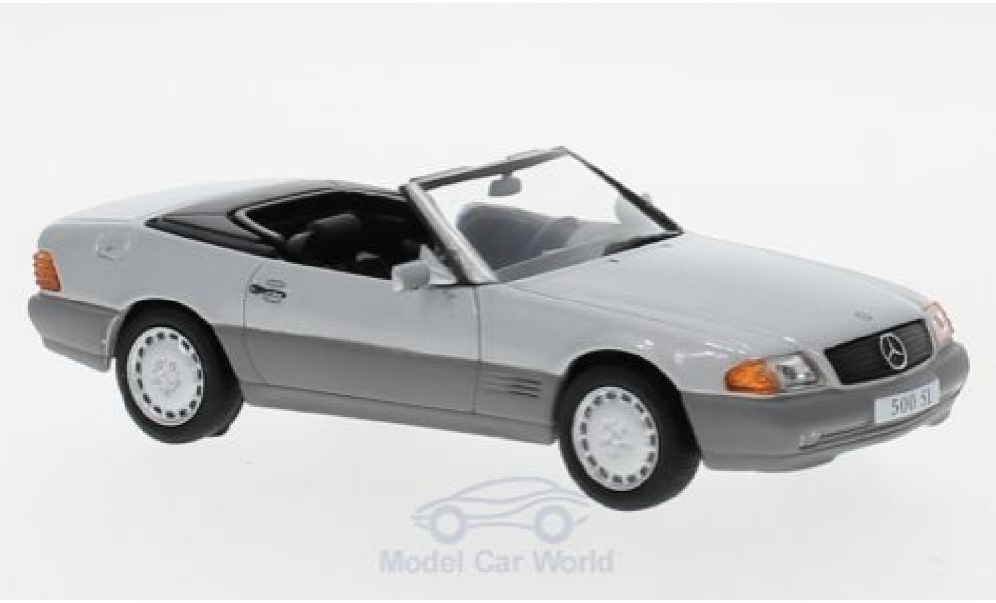 Mercedes 500 1/43 SpecialC SL (R129) grijs 1989 ohne Vitrine modelauto