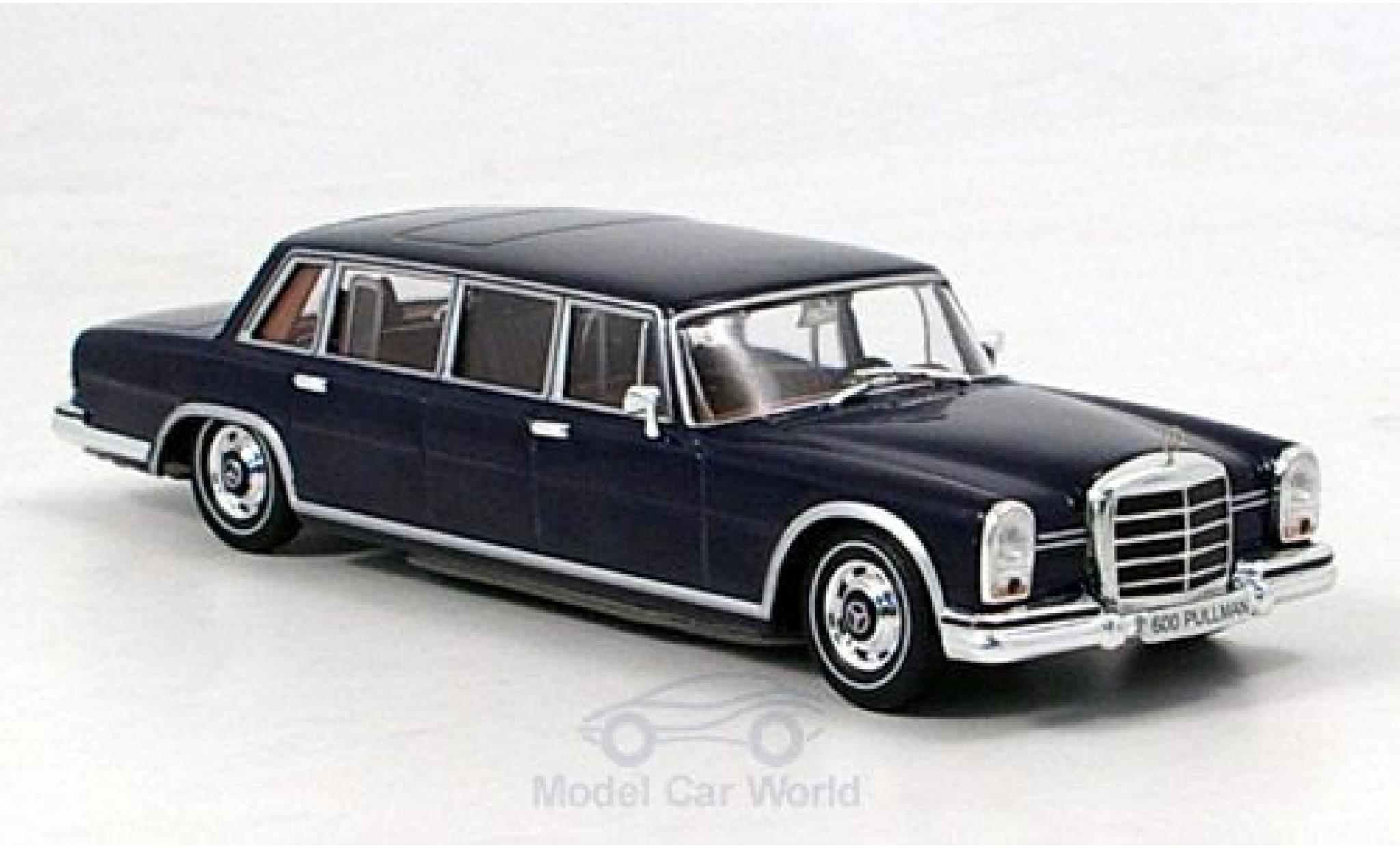 Mercedes 600 1/43 SpecialC Pullman (W100) blauw 1963 ohne Vitrine modelauto