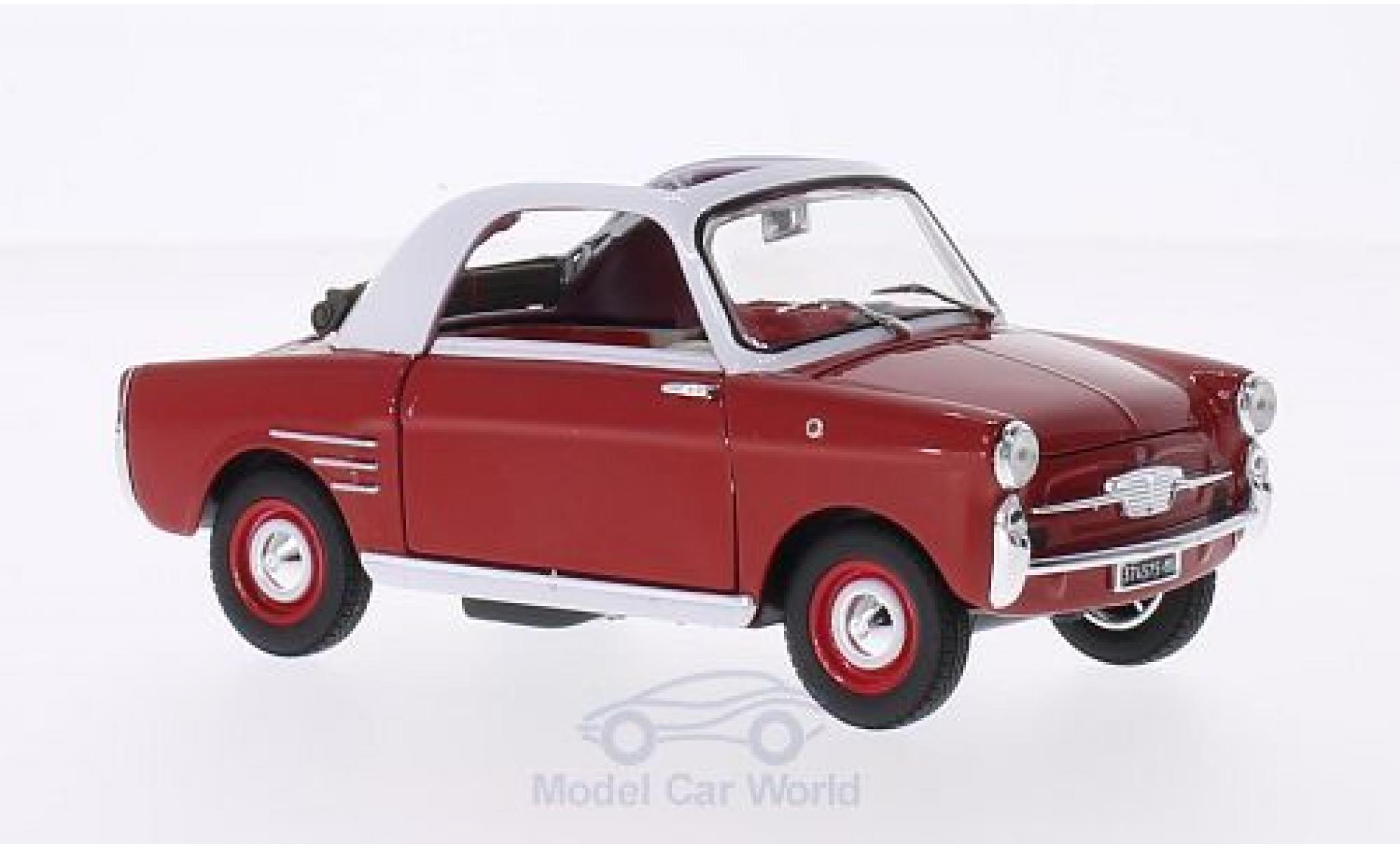 Autobianchi Bianchina 1/18 SpecialC Transformabile rood/wit 1958 ohne Vitrine modelauto