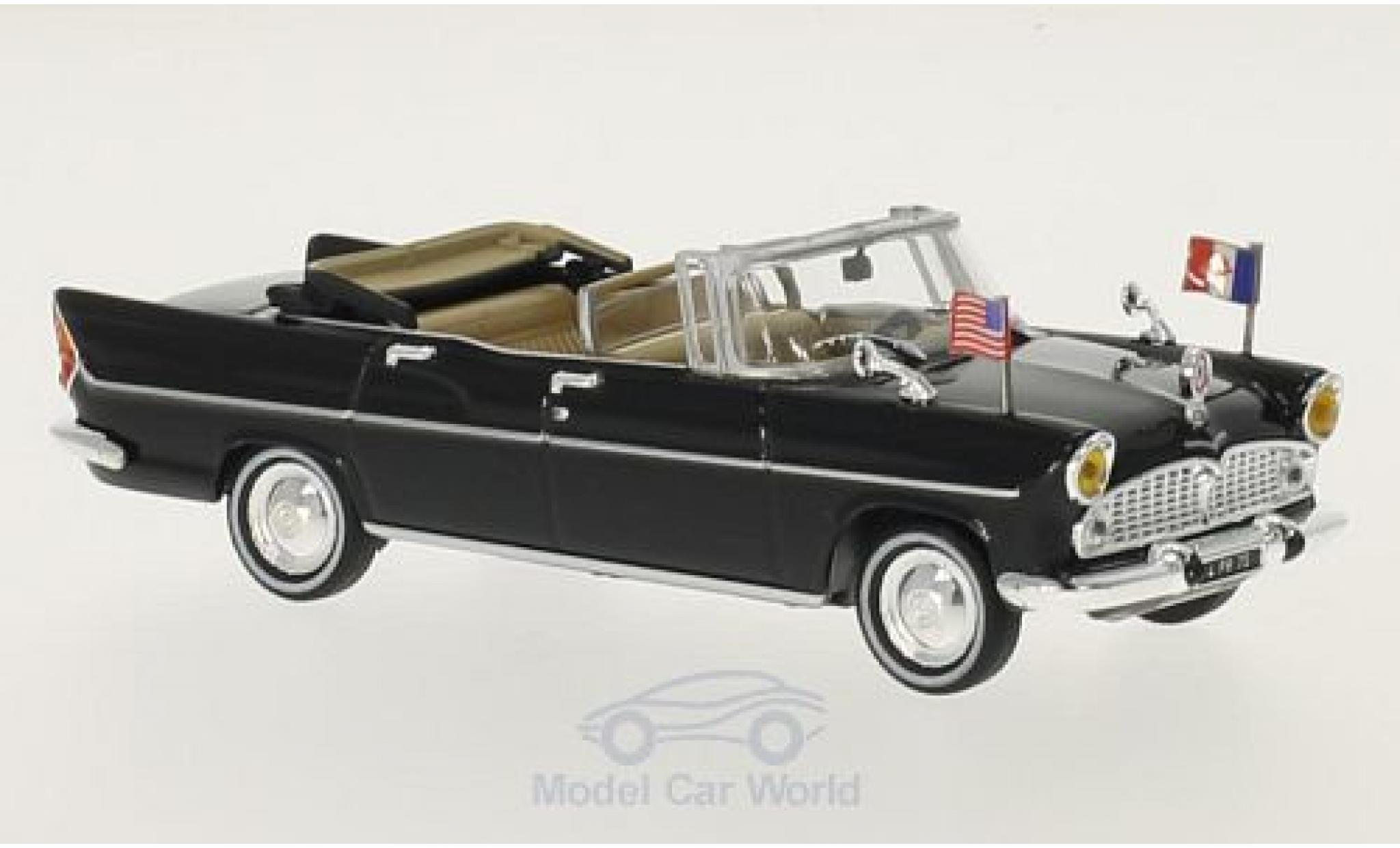Simca Chambord 1/43 SpecialC V-8 Presidentielle zwart Charles de Gaulle 1961 ohne Vitrine modelauto