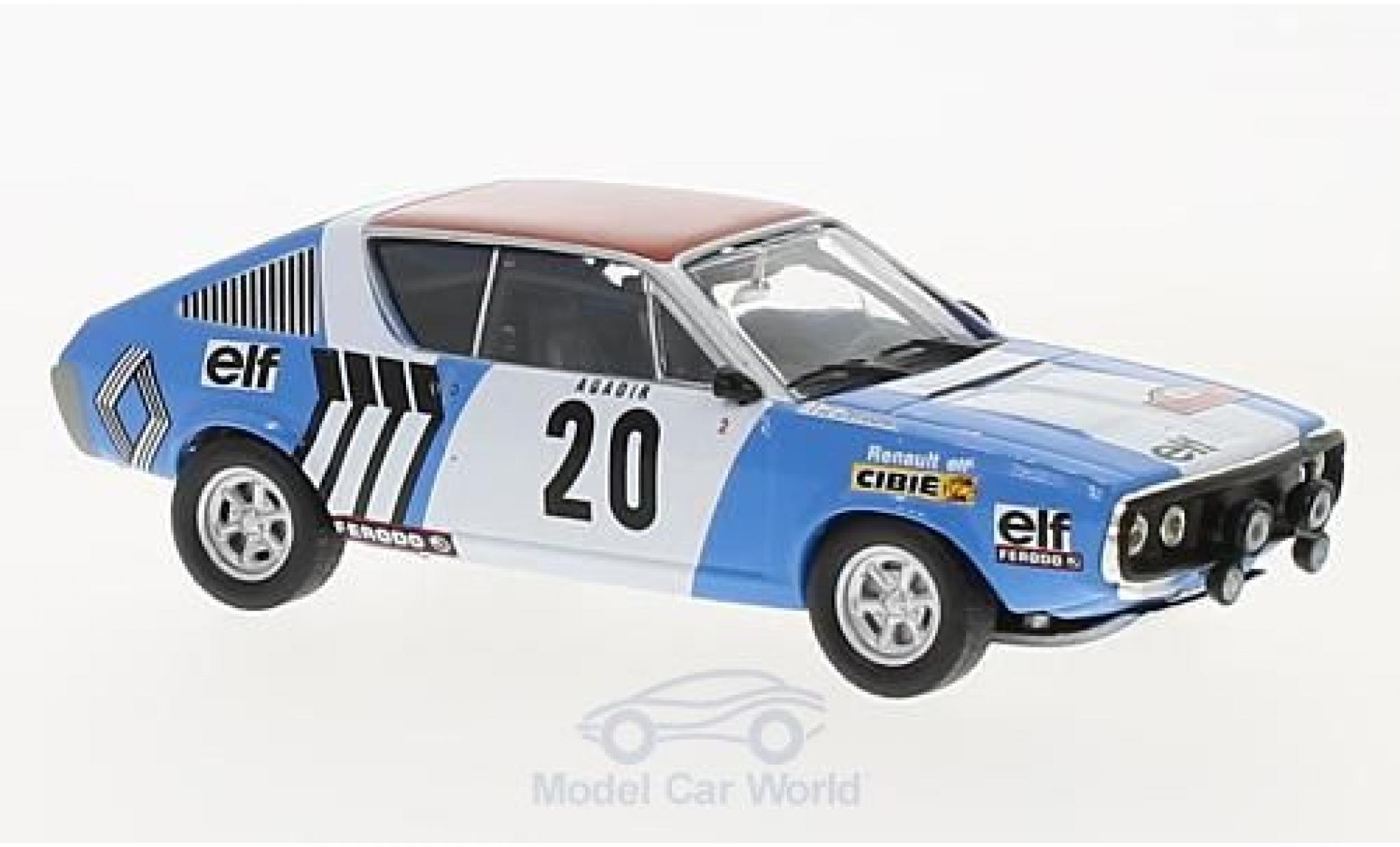 Renault 17 1/43 SpecialC Gordini No.20 Rallye WM Rallye Monte Carlo 1975 J.F.Piot/J.De Alexandris ohne Vitrine modelauto