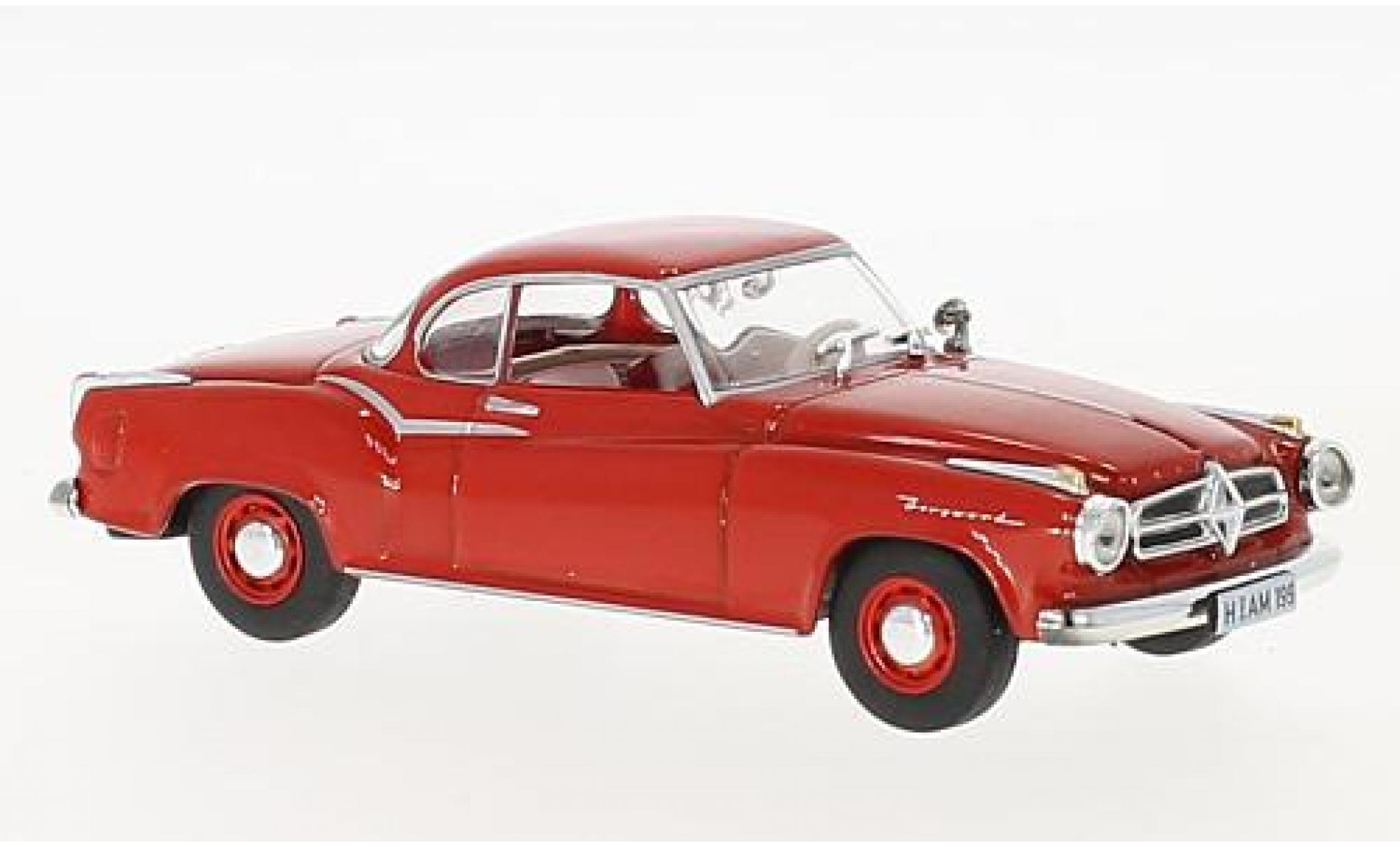 Borgward Isabella 1/43 SpecialC Coupe rood 1957 sans Vitrine modelauto