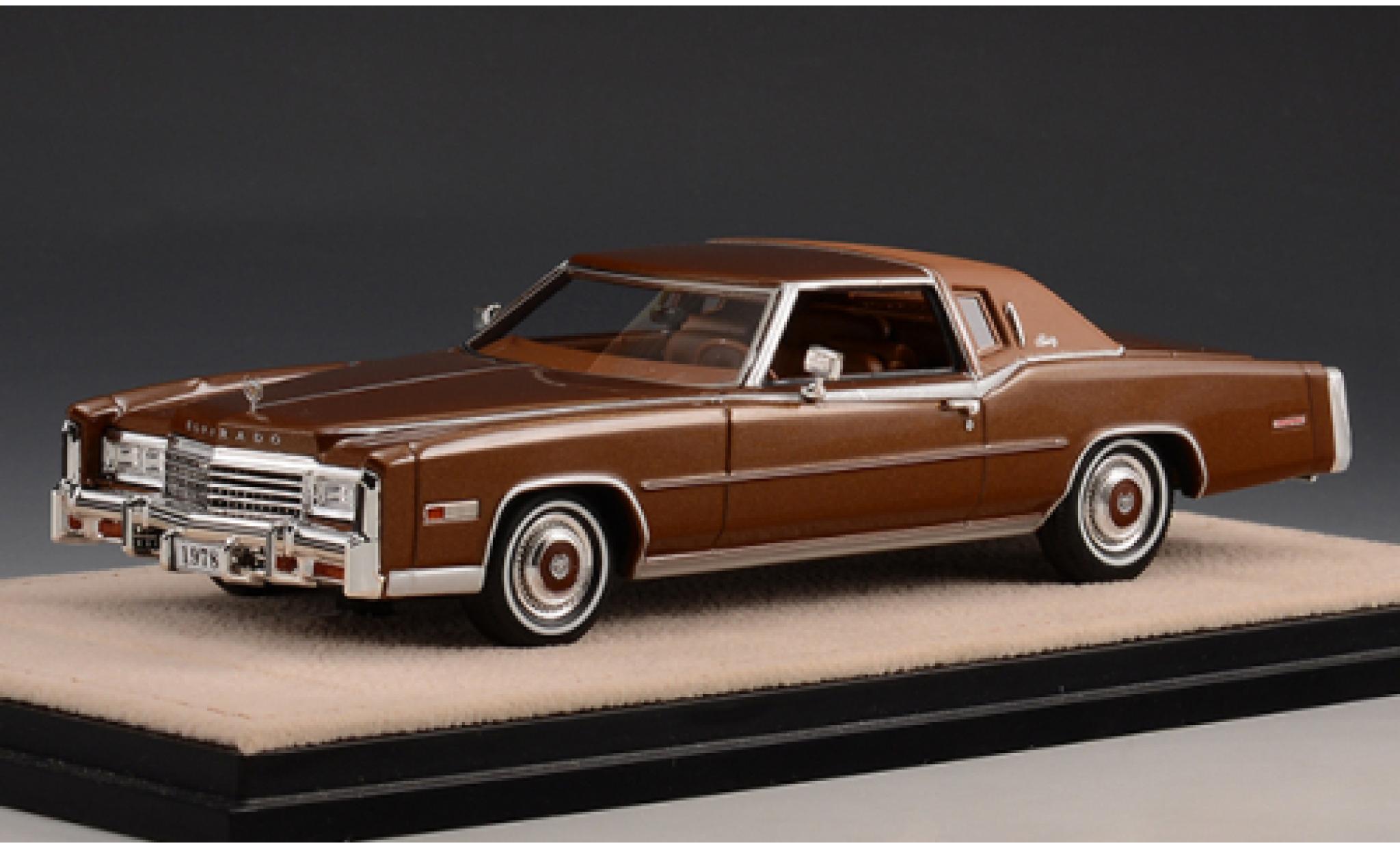 Cadillac Eldorado 1/43 Stamp Models Biarritz metallic bruin 1978 modelauto