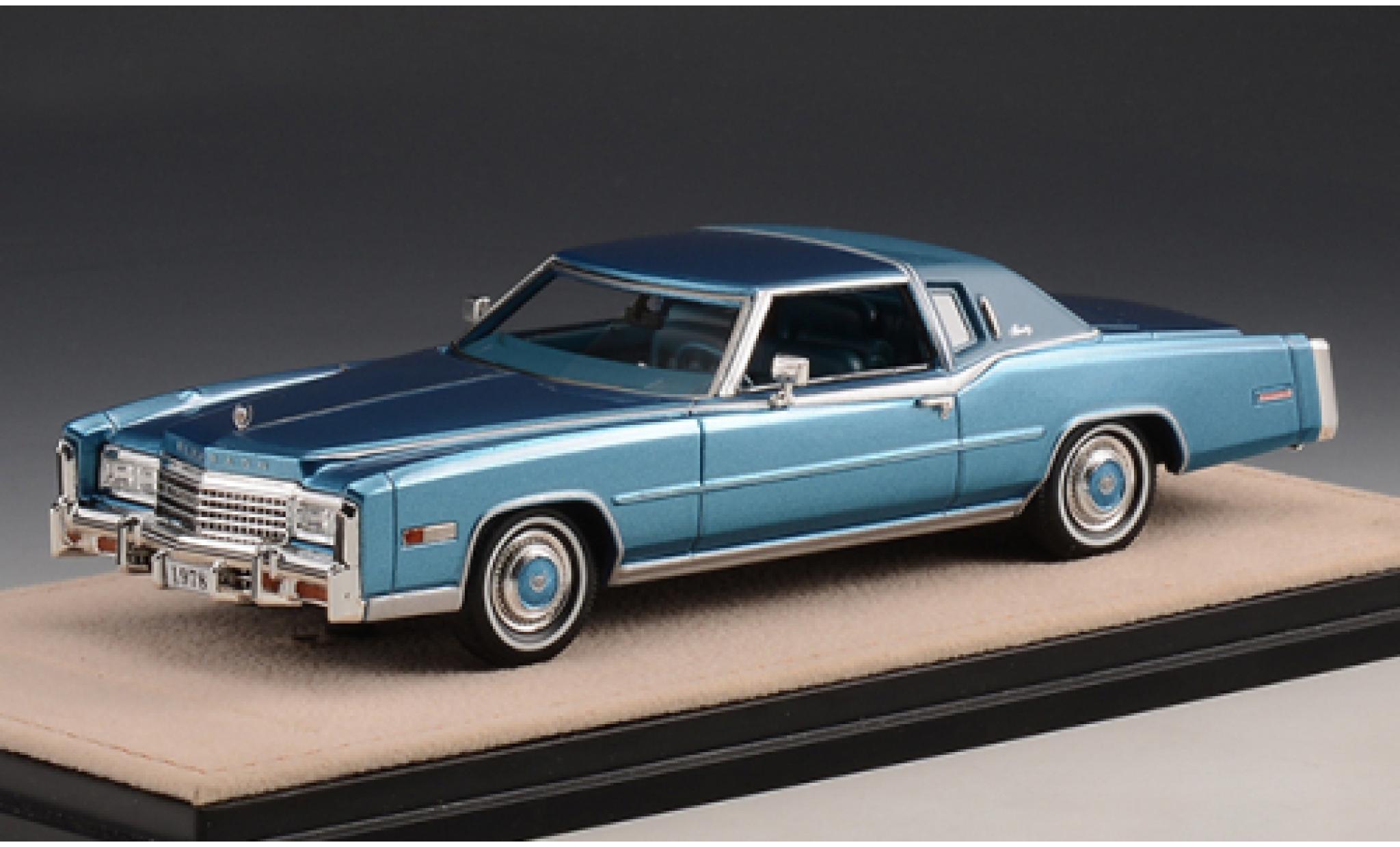 Cadillac Eldorado 1/43 Stamp Models Biarritz metallic blauw 1978 modelauto