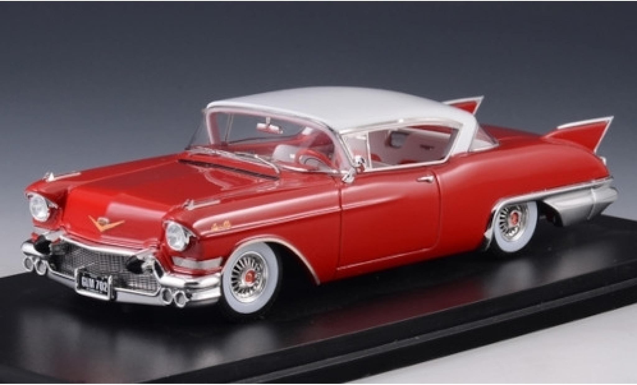 Cadillac Eldorado 1/43 Stamp Models Seville rood/wit 1957 modelauto
