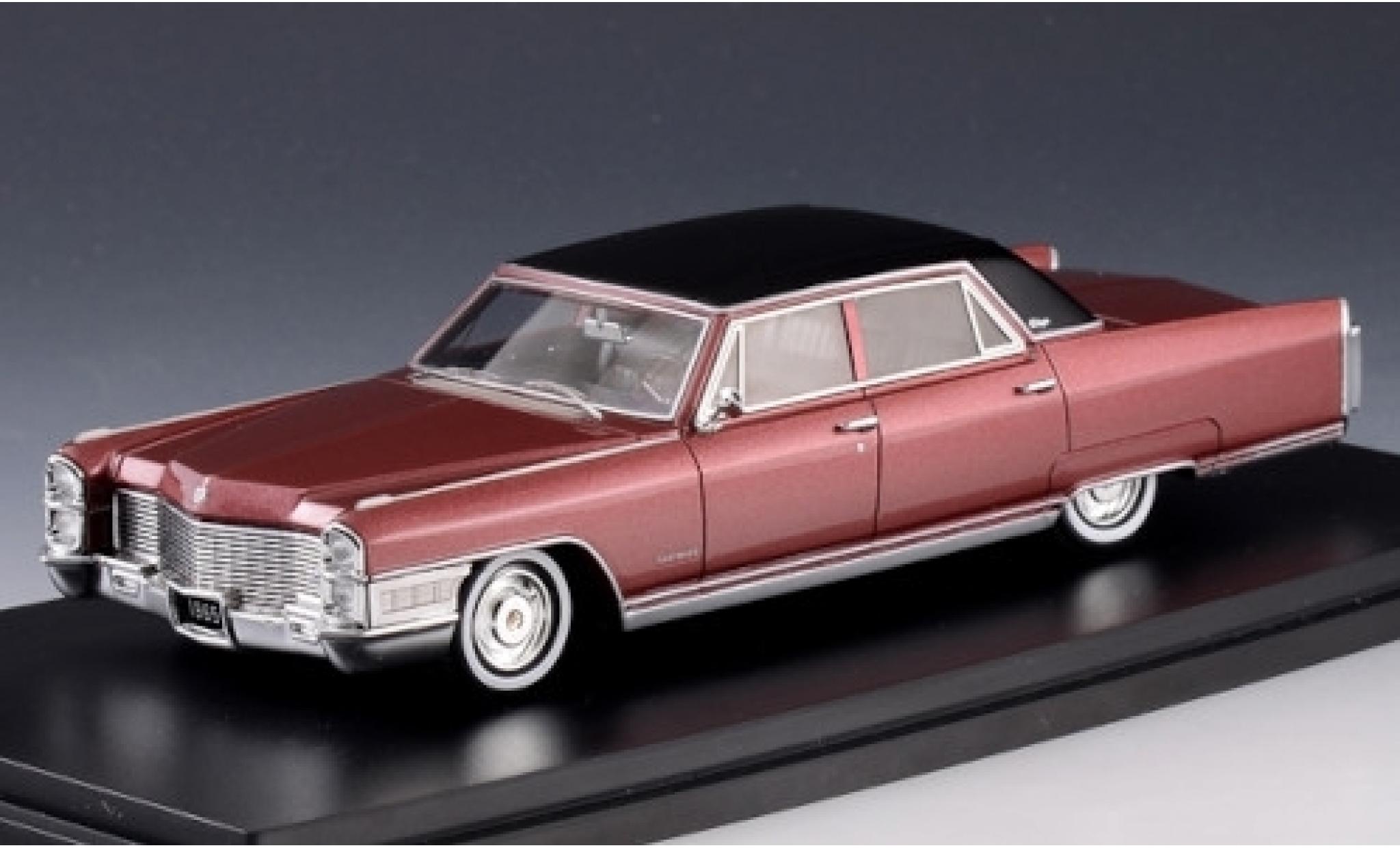 Cadillac Fleetwood 1/43 Stamp Models 60 Special metallic rood/matt-zwart 1965 modelauto