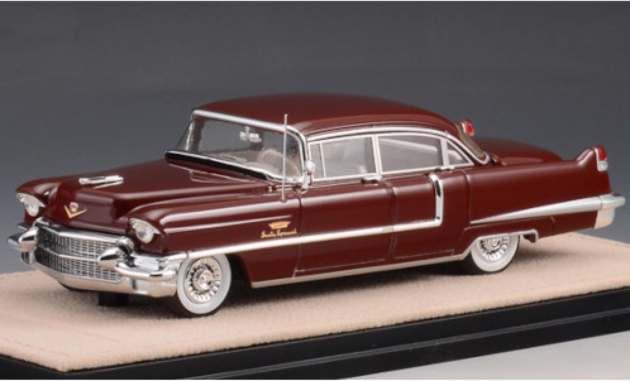 Cadillac Fleetwood 1/43 Stamp Models Sixty Special rood 1956 modelauto