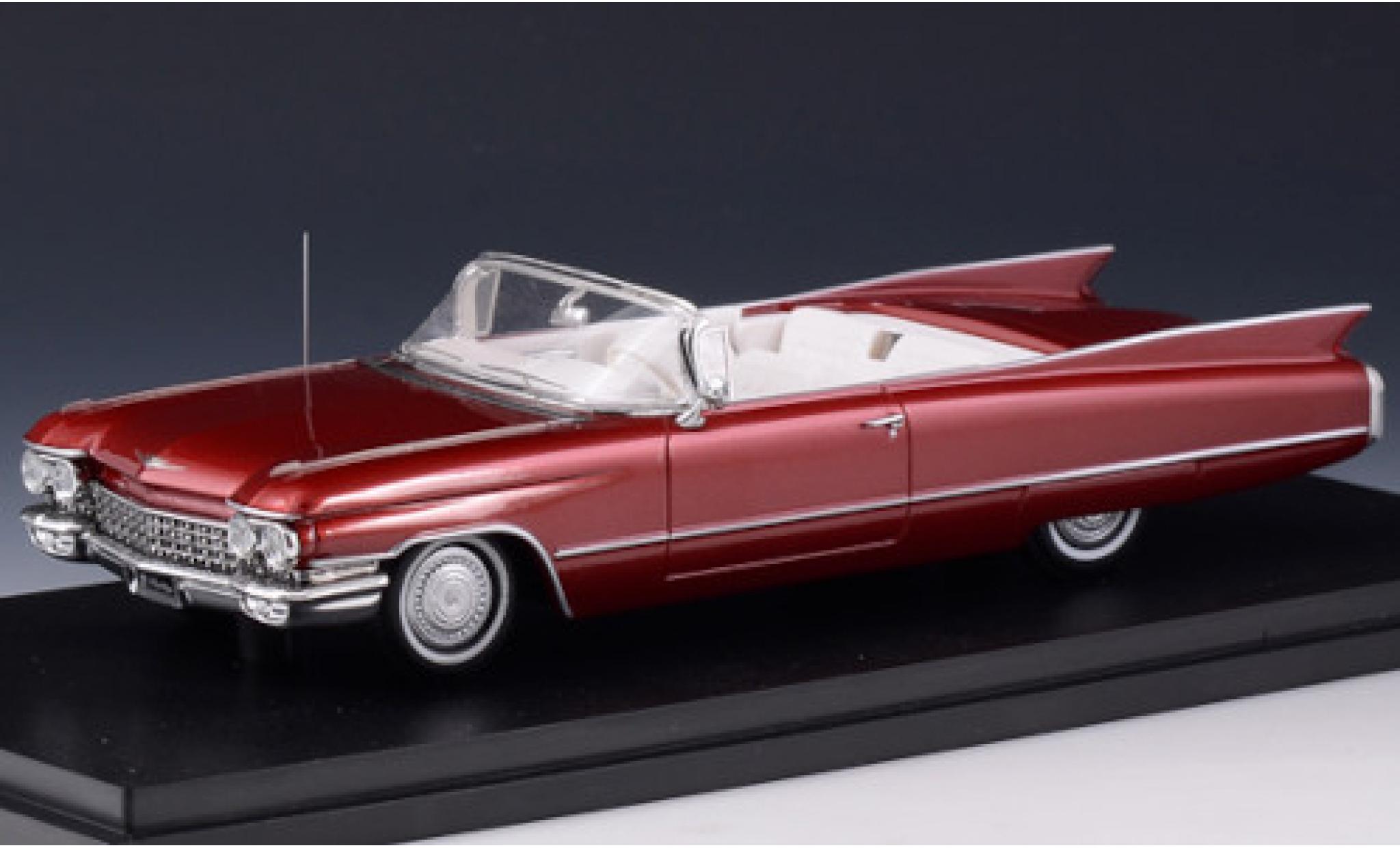 Cadillac Series 62 1/43 Stamp Models Cabriolet metallic rood 1960 modelauto