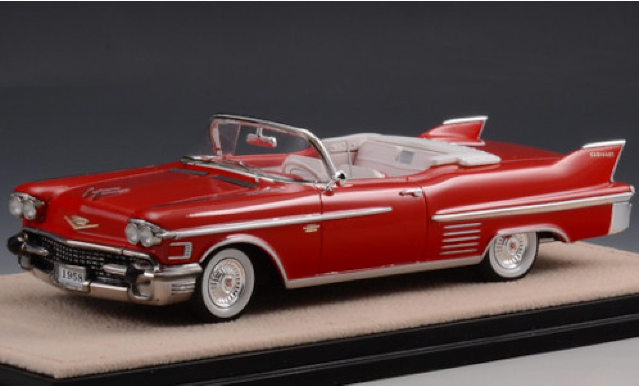 Cadillac Series 62 1/43 Stamp Models Cabriolet rood 1958 modelauto