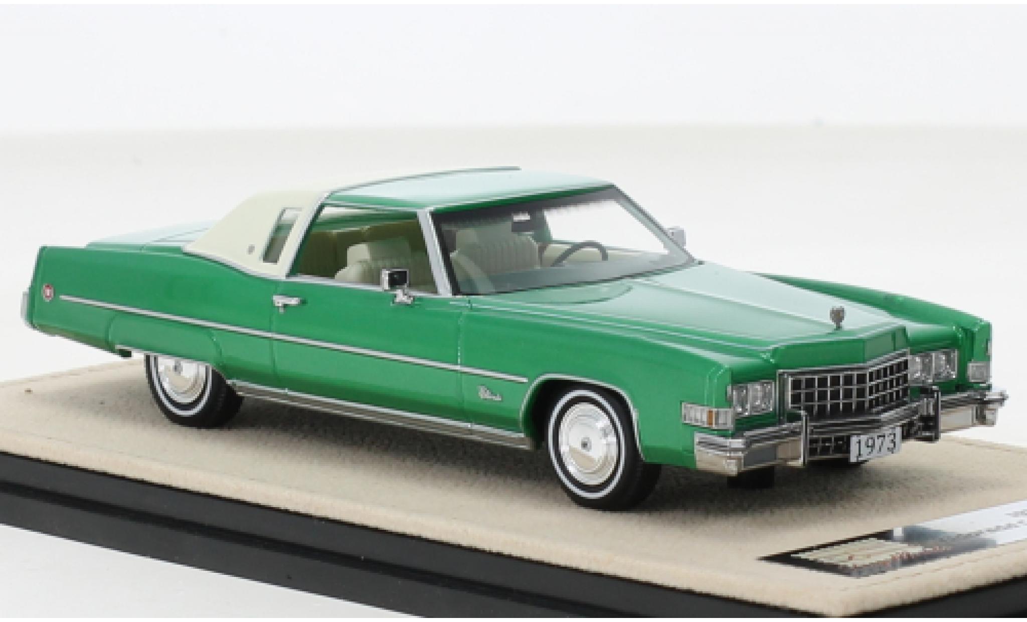 Cadillac Eldorado 1/43 Stamp Models Custom Cabriolet metallic groen 1973 modelauto