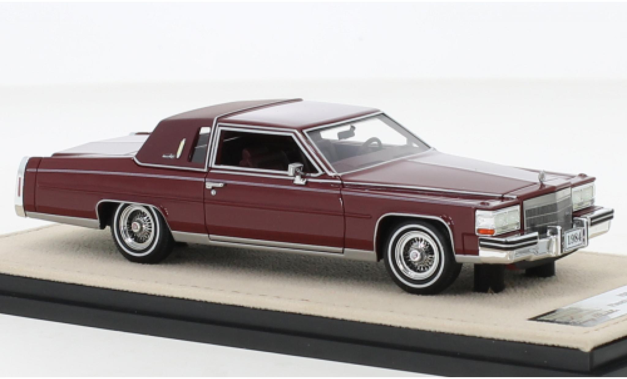 Cadillac Fleetwood 1/43 Stamp Models Brougham Coupe rood 1984 modelauto