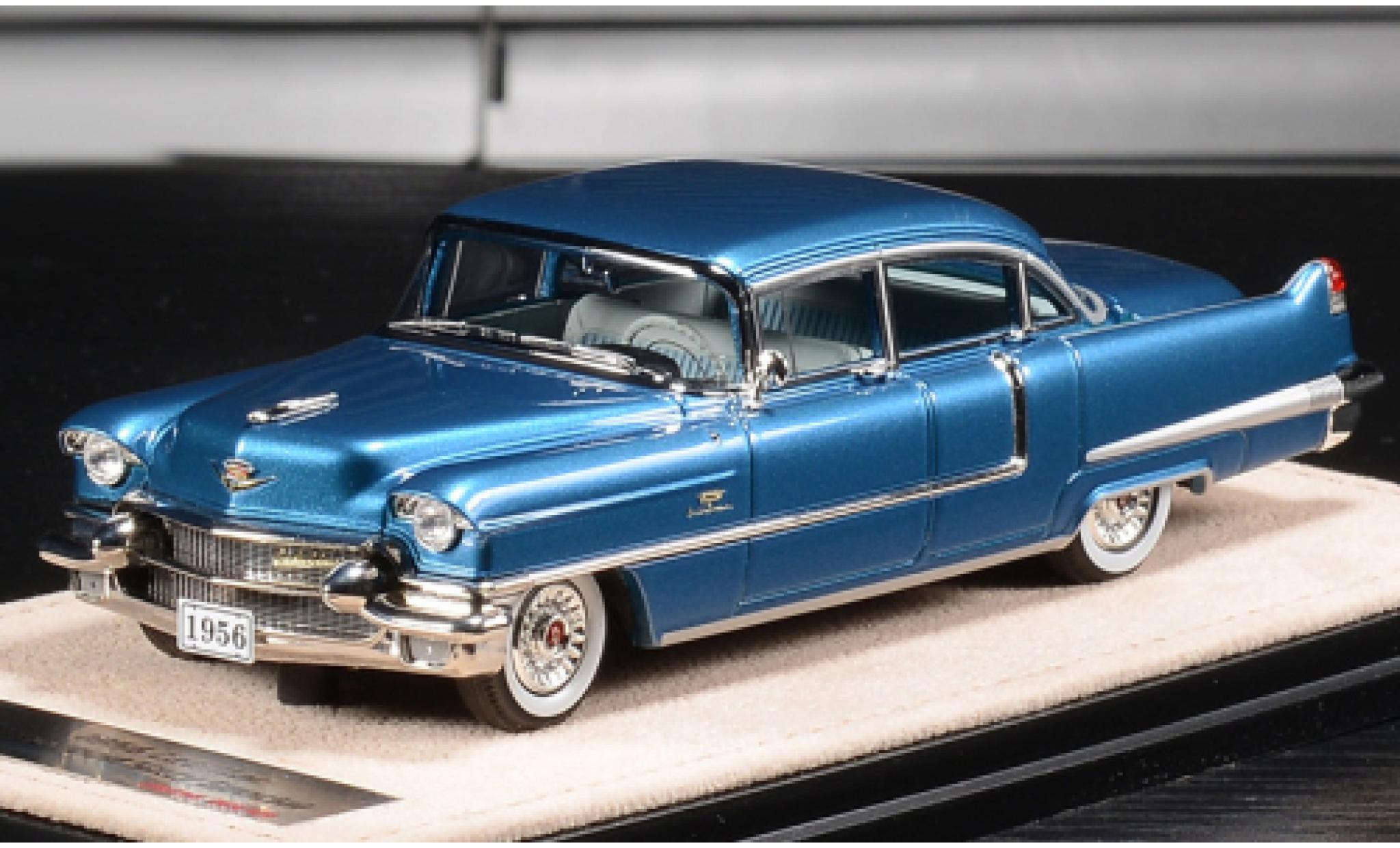 Cadillac Fleetwood 1/43 Stamp Models Sixty Special metallic blauw 1956 modelauto