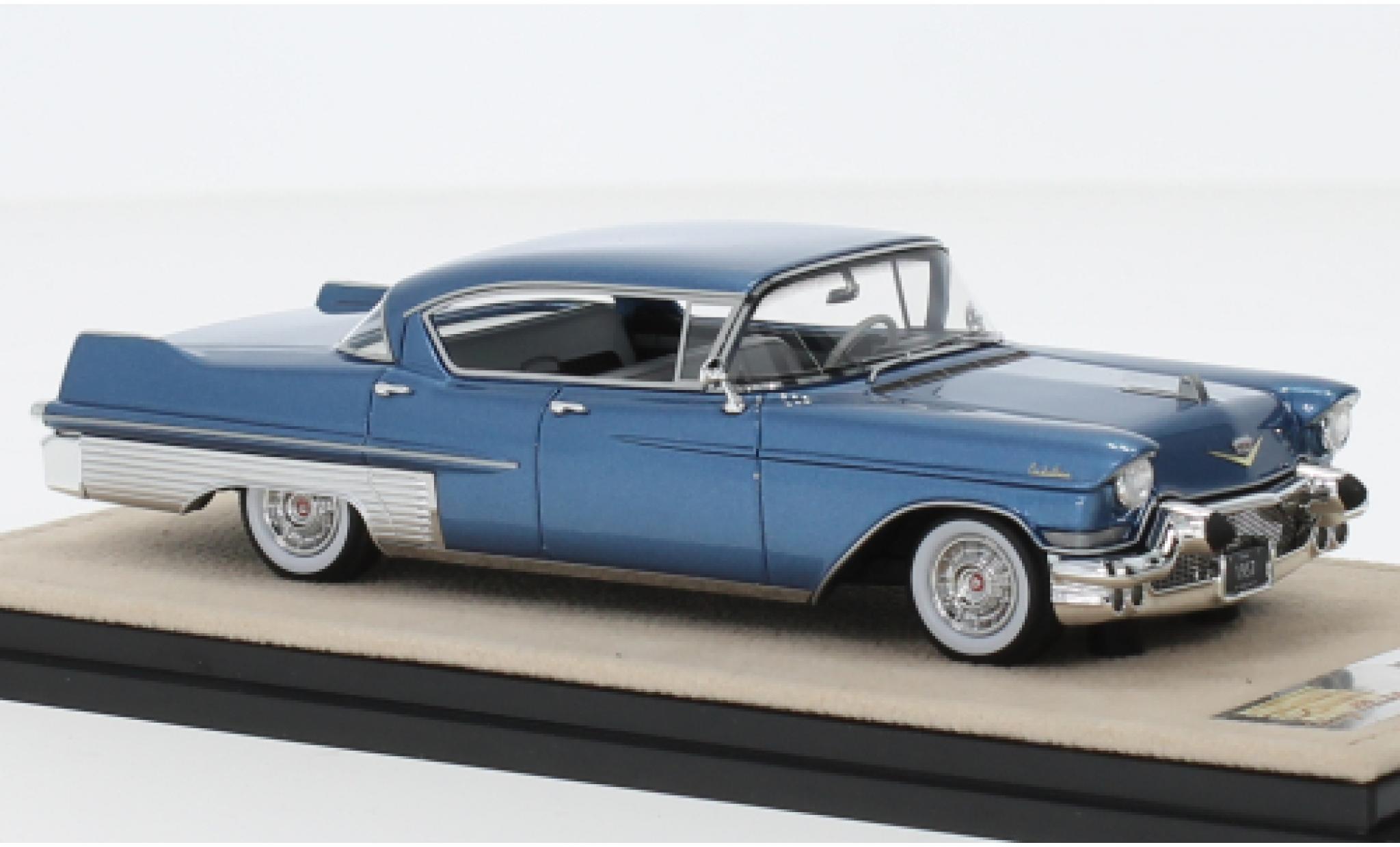 Cadillac Fleetwood 1/43 Stamp Models Sixty Special metallic blauw 1957 modelauto