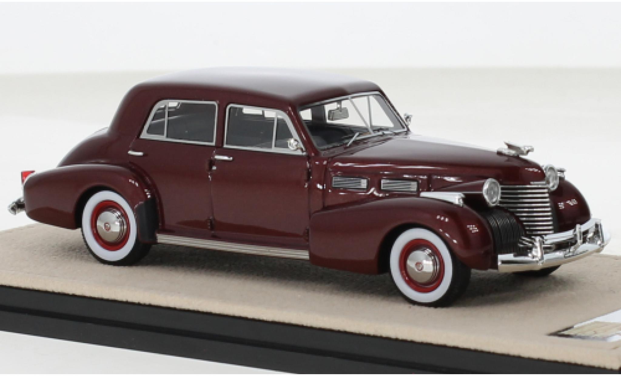 Cadillac Fleetwood 1/43 Stamp Models Sixty Special metallic rood fonc&eacute; 1940 modelauto