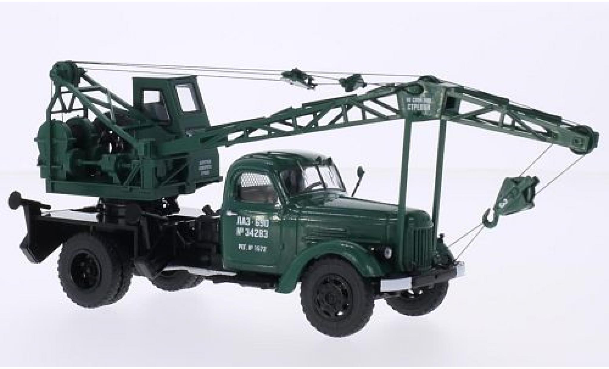 Zil 164 1/43 Start Scale Models ZIL LAZ-690 groen avec construction de grues modelauto