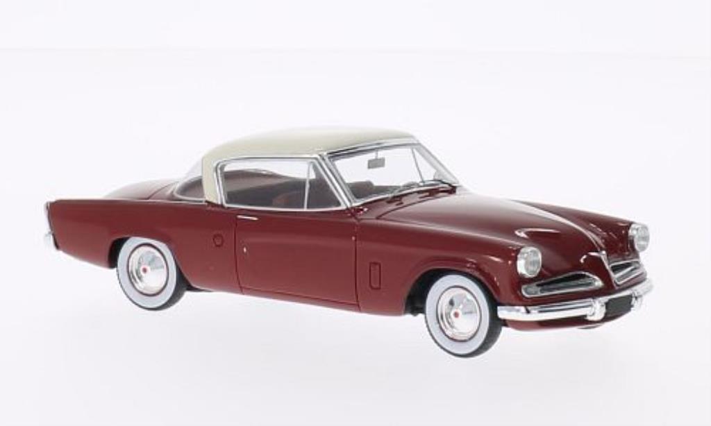 Studebaker Champion 1/43 Spark rood/elfenbein Sondermodell MCW L.E.300 1953 modelauto
