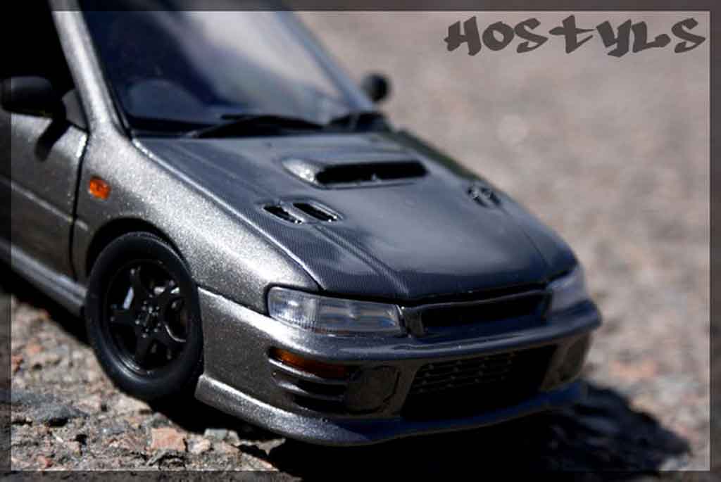 Subaru Impreza Type R gt turbo sti grijs carbone 1/18 Autoart