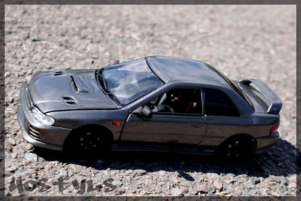 Subaru Impreza Type R gt turbo sti grijs carbone 1/18 Autoart