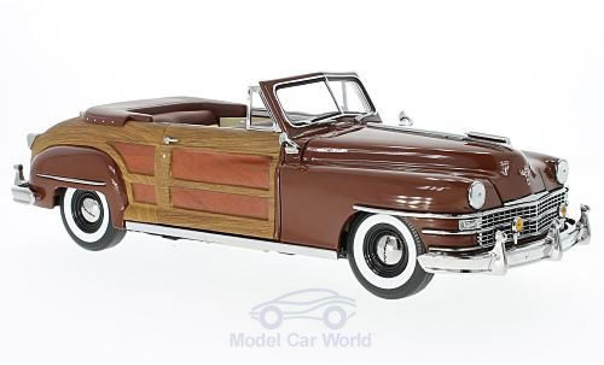 Chrysler Town & Country 1/18 Sun Star bruin/Holzoptik 1948 modelauto