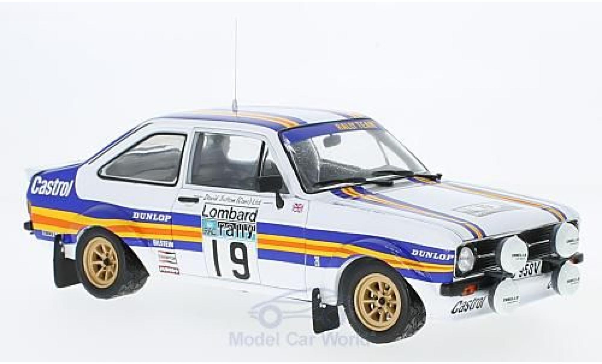 Ford Escort 1/18 Sun Star MK II RS 1800 No.19 Rothmans Rallye WM RAC Rallye 1980 mit Decals T.M&auml;kinen/M.Holmes modelauto