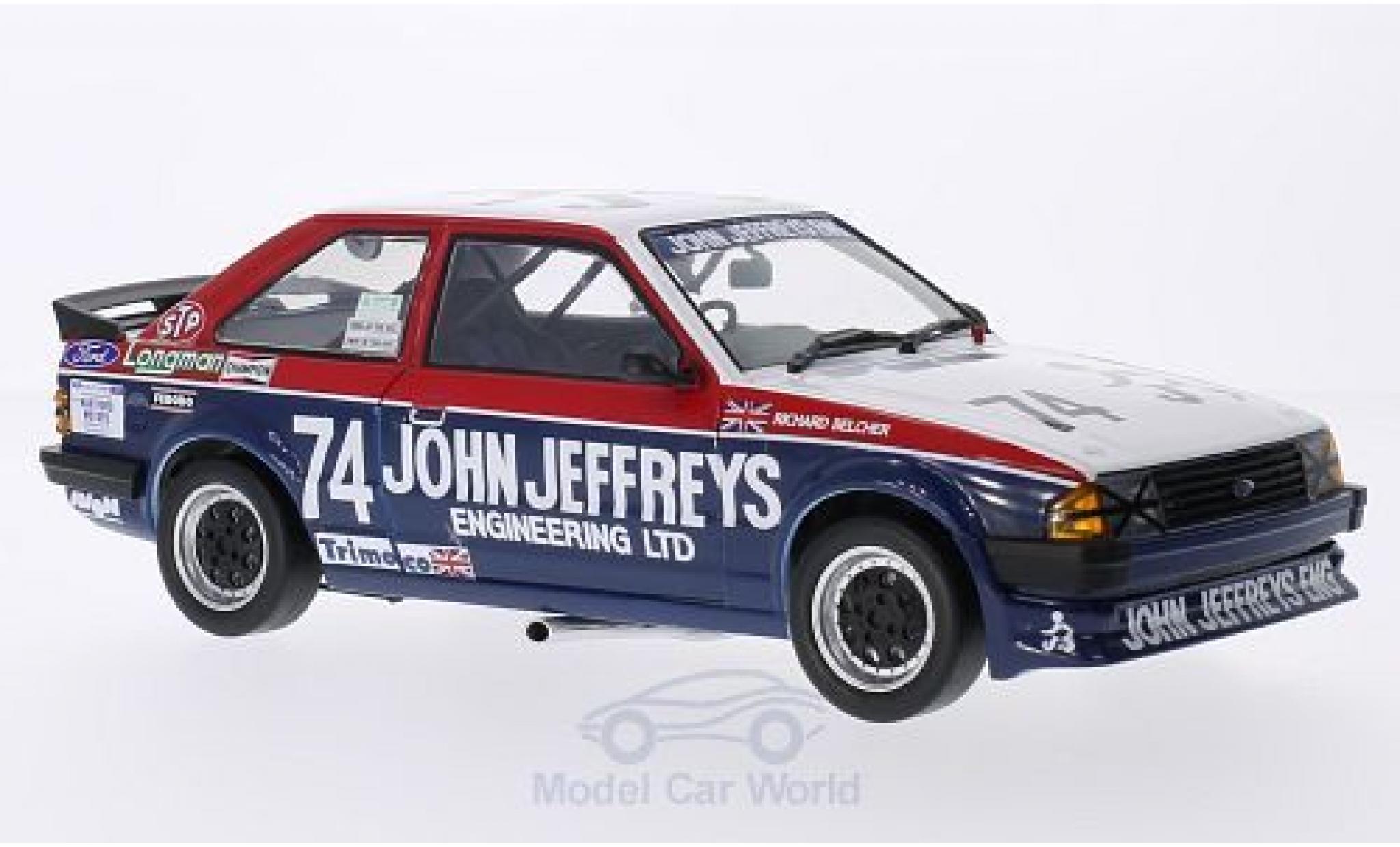 Ford Escort MKI 1/18 Sun Star MKIII 1600i RHD No.74 John Jeffreys Engineering BTCC R.Belcher 1985 modelauto