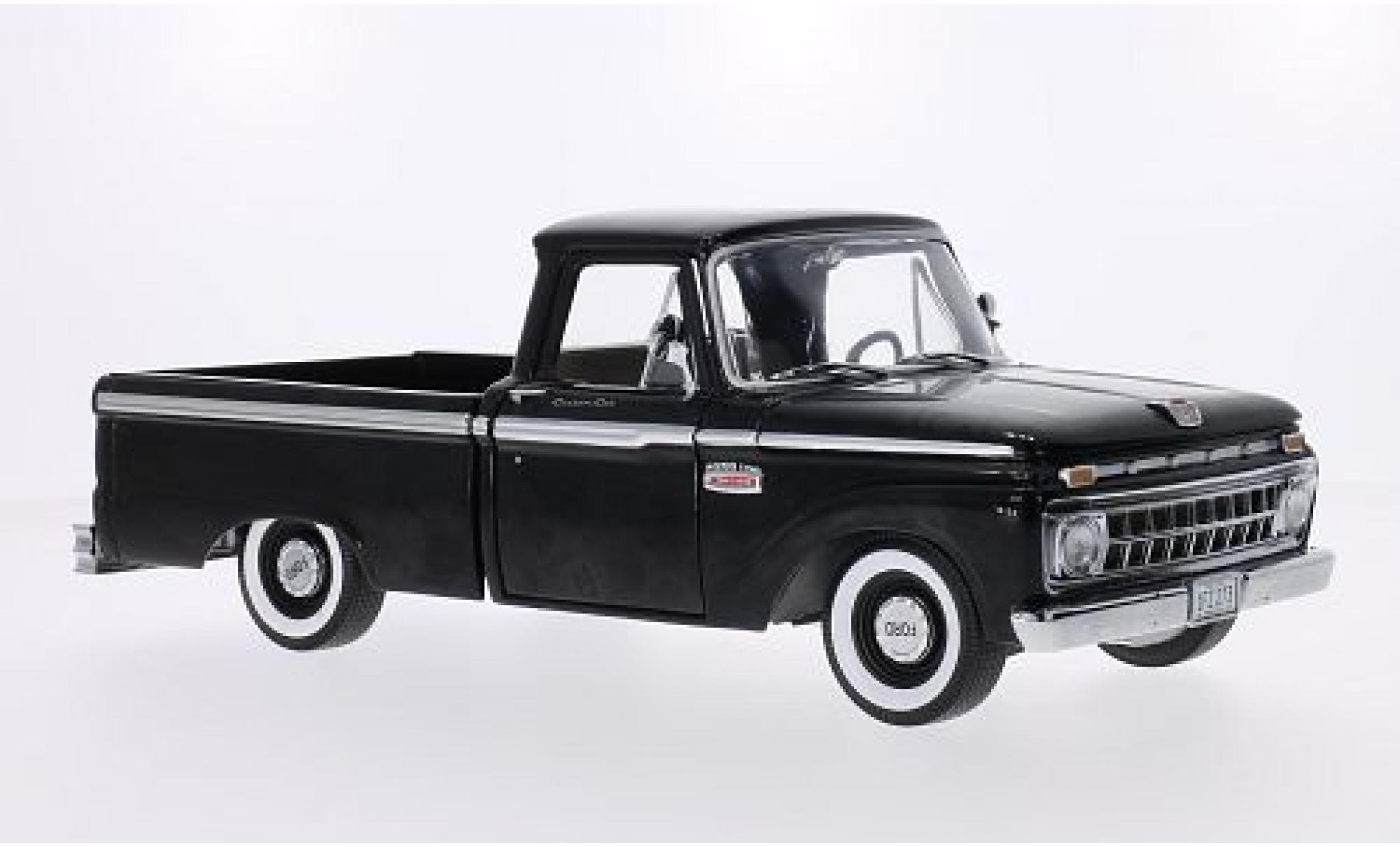 Ford F-1 1/18 Sun Star 00 Custom Cab Pickup zwart 1965 modelauto