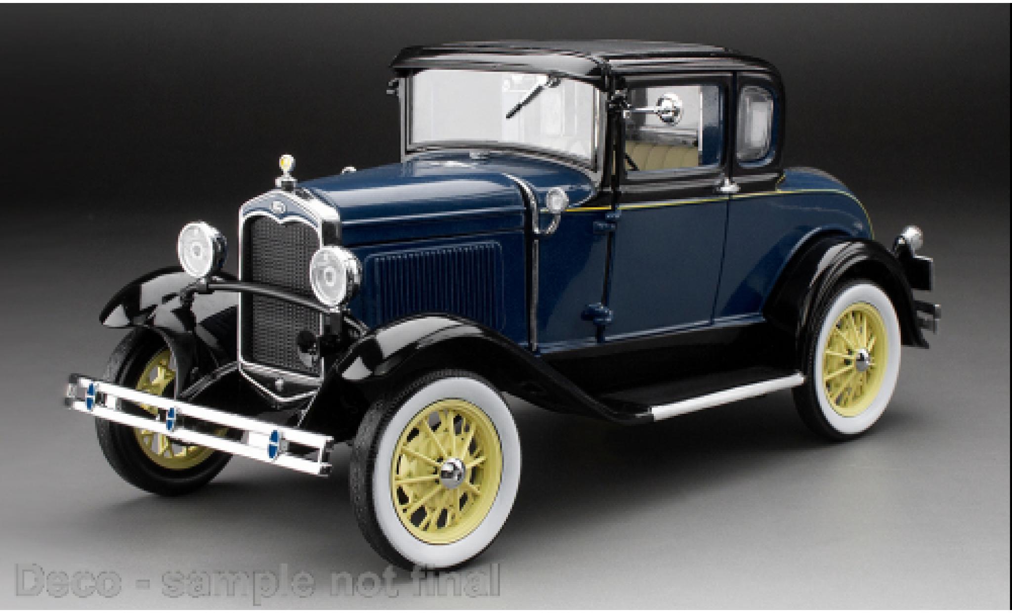Ford Model A 1/18 Sun Star Coupe blauw/zwart 1931 1:18 modelauto