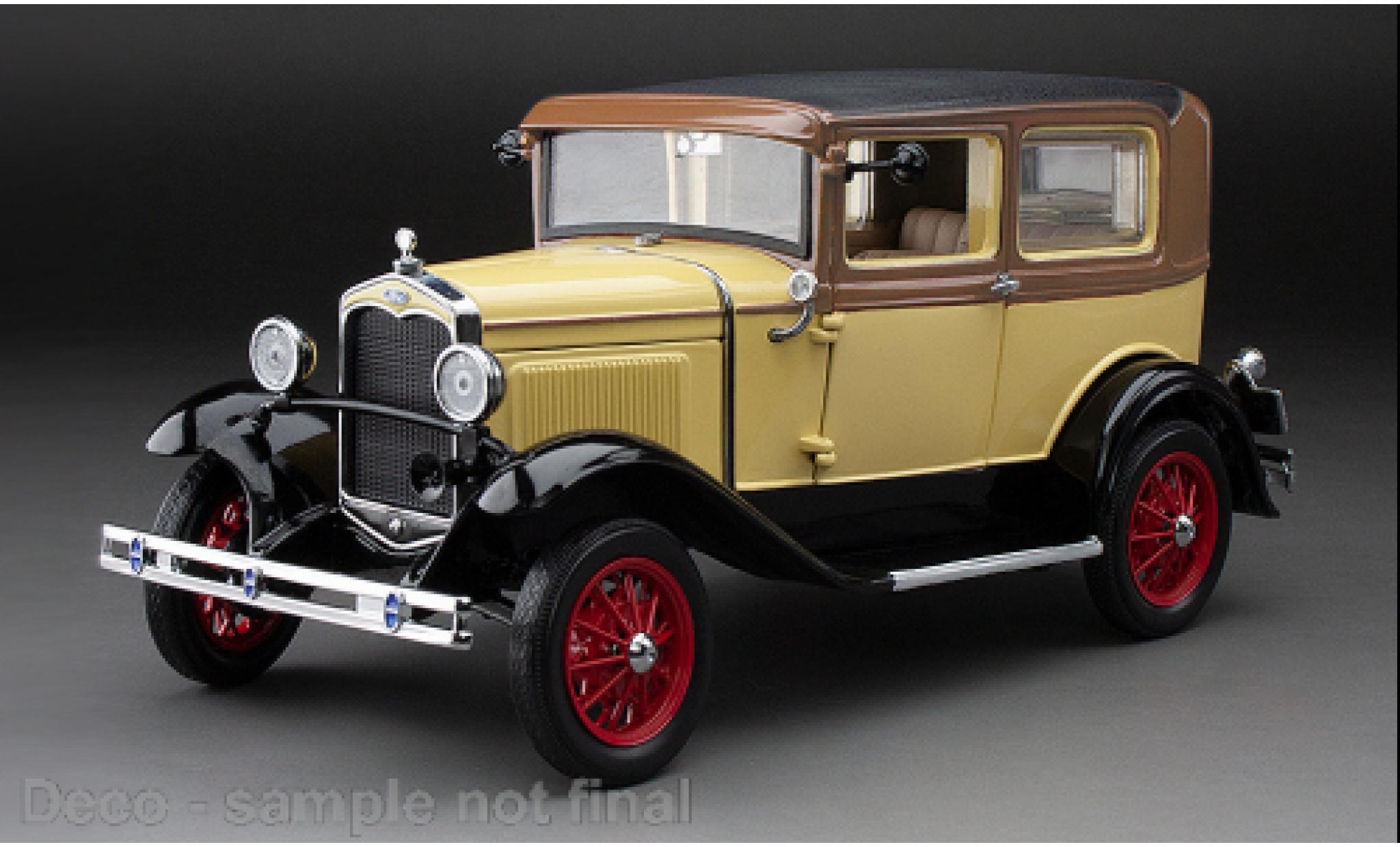 Ford Model A 1/18 Sun Star Tudor geel/bruin 1931 1:18 modelauto
