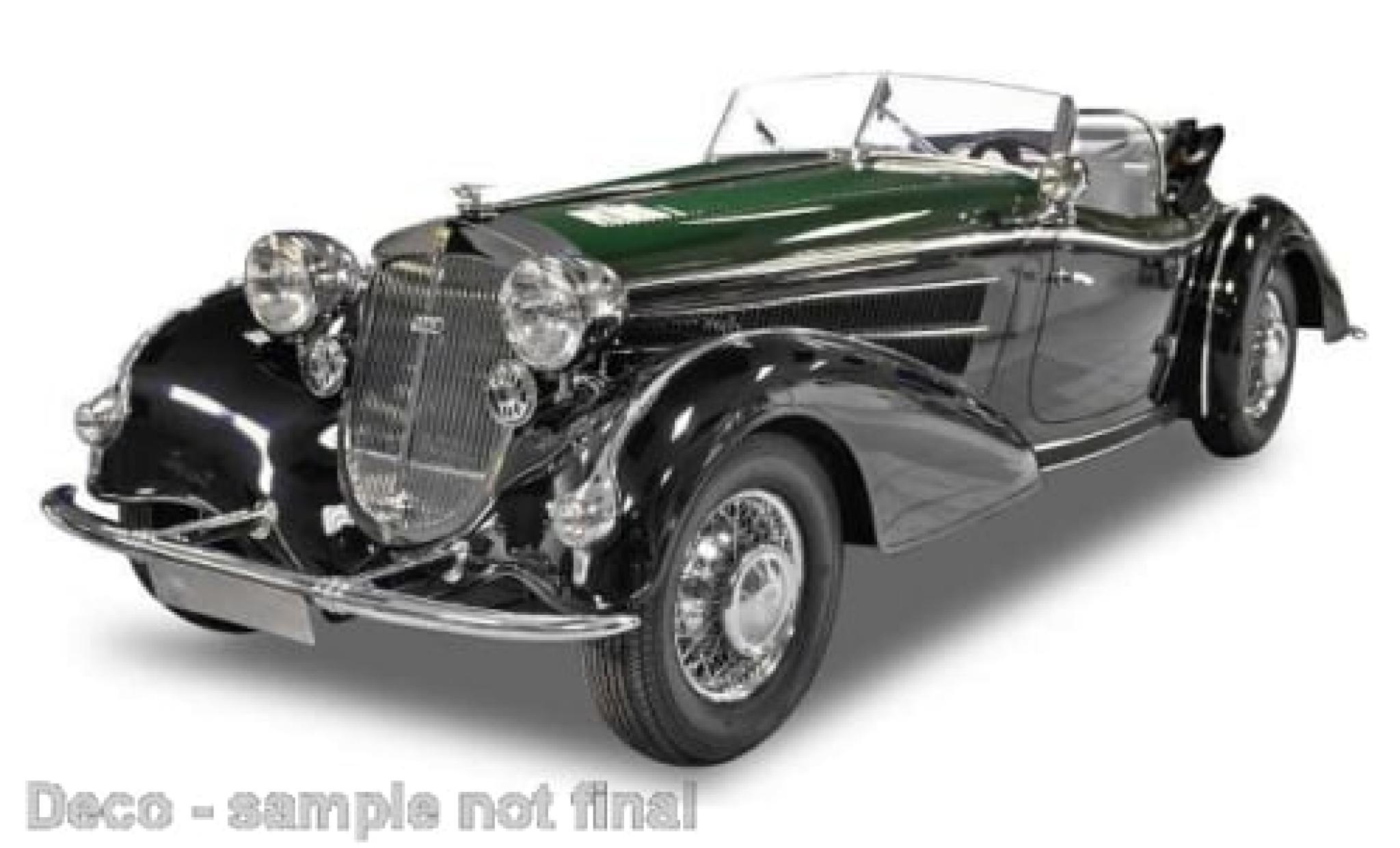 Horch 855 1/18 Sun Star Roadster zwart/metallic groen 1939 1:18 modelauto