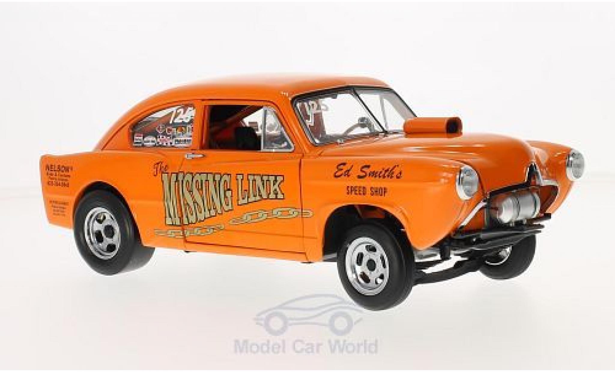 Kaiser Henry J 1/18 Sun Star Gasser oranje Missing Link 1951 modelauto