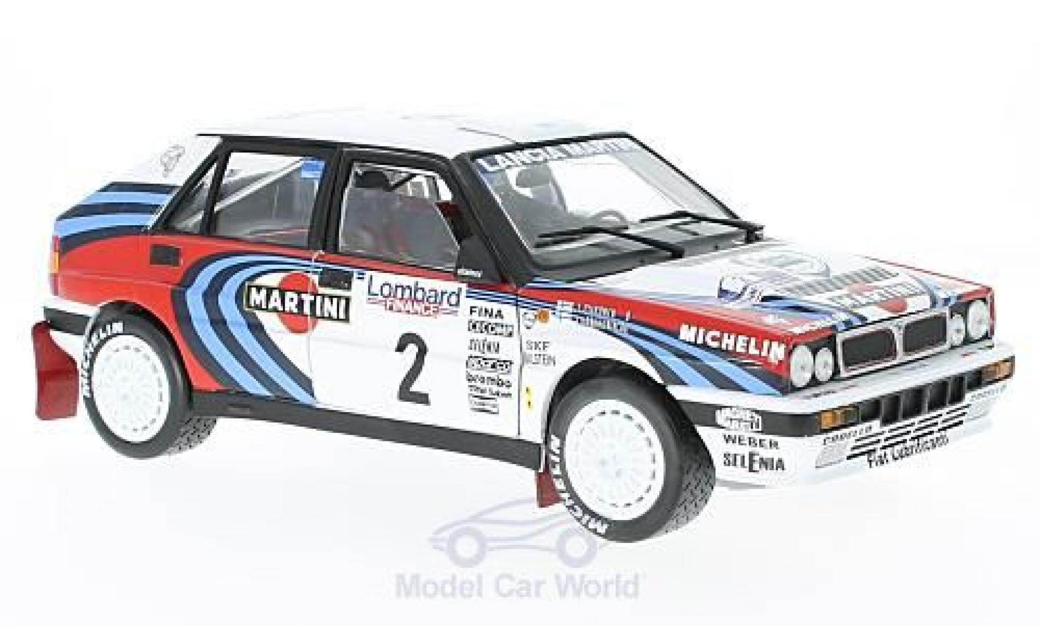 Lancia Delta 1/18 Sun Star HF Integrale 16V No.2 Martini RAC Rallye 1991 J.Kankkunen/J.Piironen ohne Vitrine modelauto
