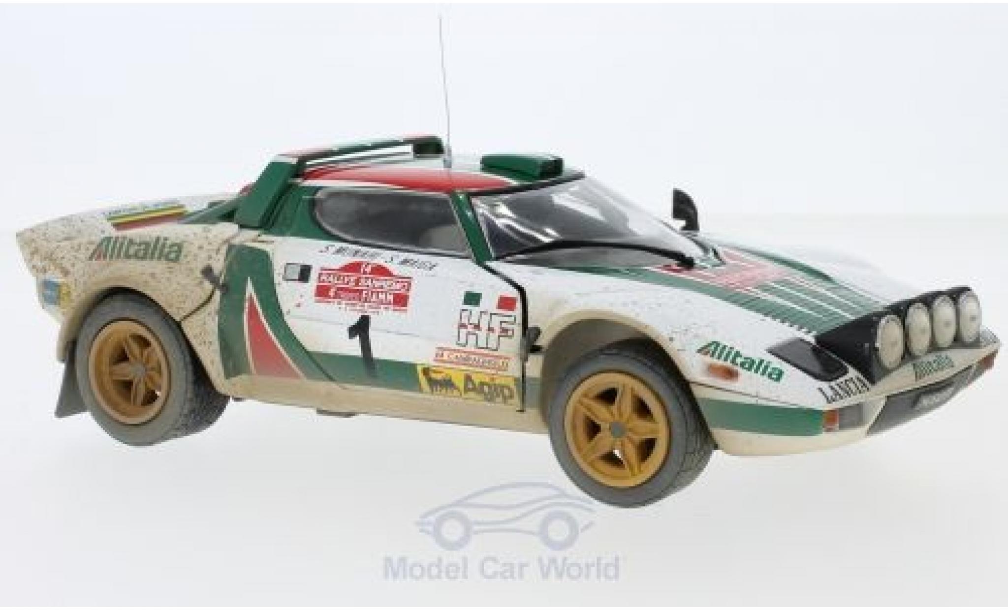 Lancia Stratos 1/18 Sun Star HF No.1 Alitalia Rallye WM Rallye Sanremo 1976 Muddy Version S.Munari/S.Maiga modelauto