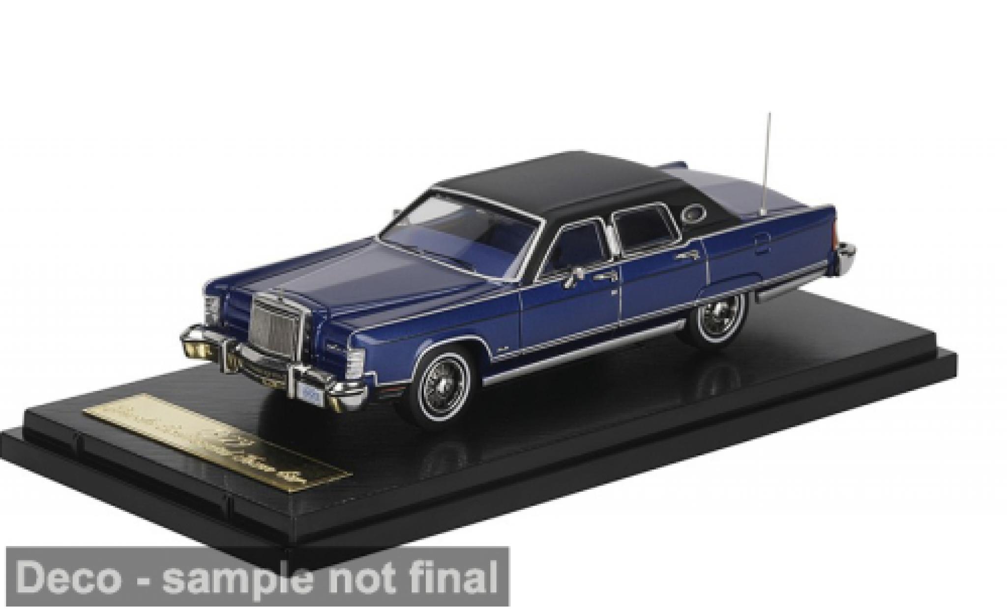 Lincoln Continental 1/64 Sun Star Town Car blauw 1979 1:64 modelauto