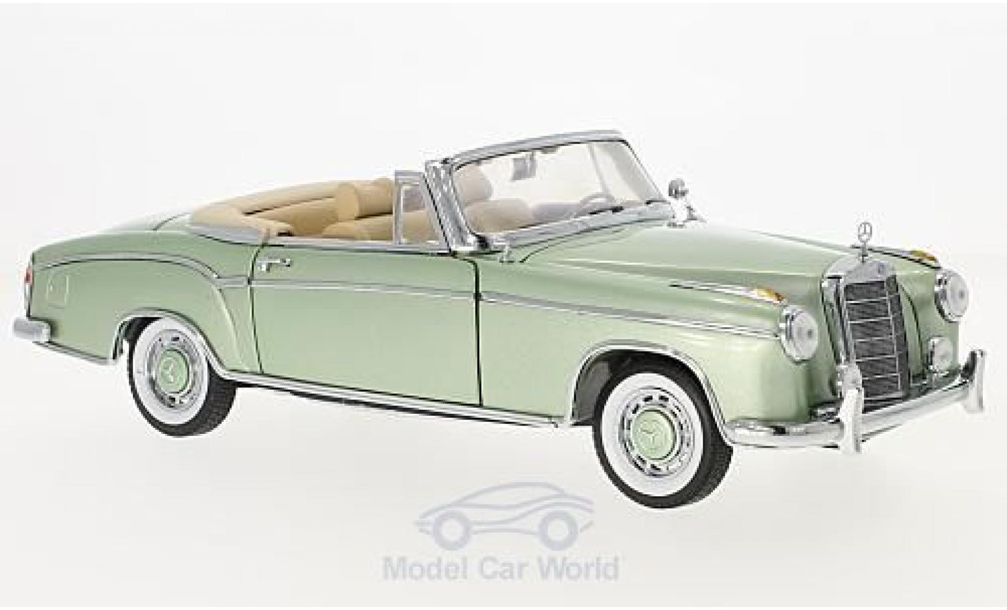 Mercedes 220 SE 1/18 Sun Star SE Cabriolet metallic groen 1958 modelauto