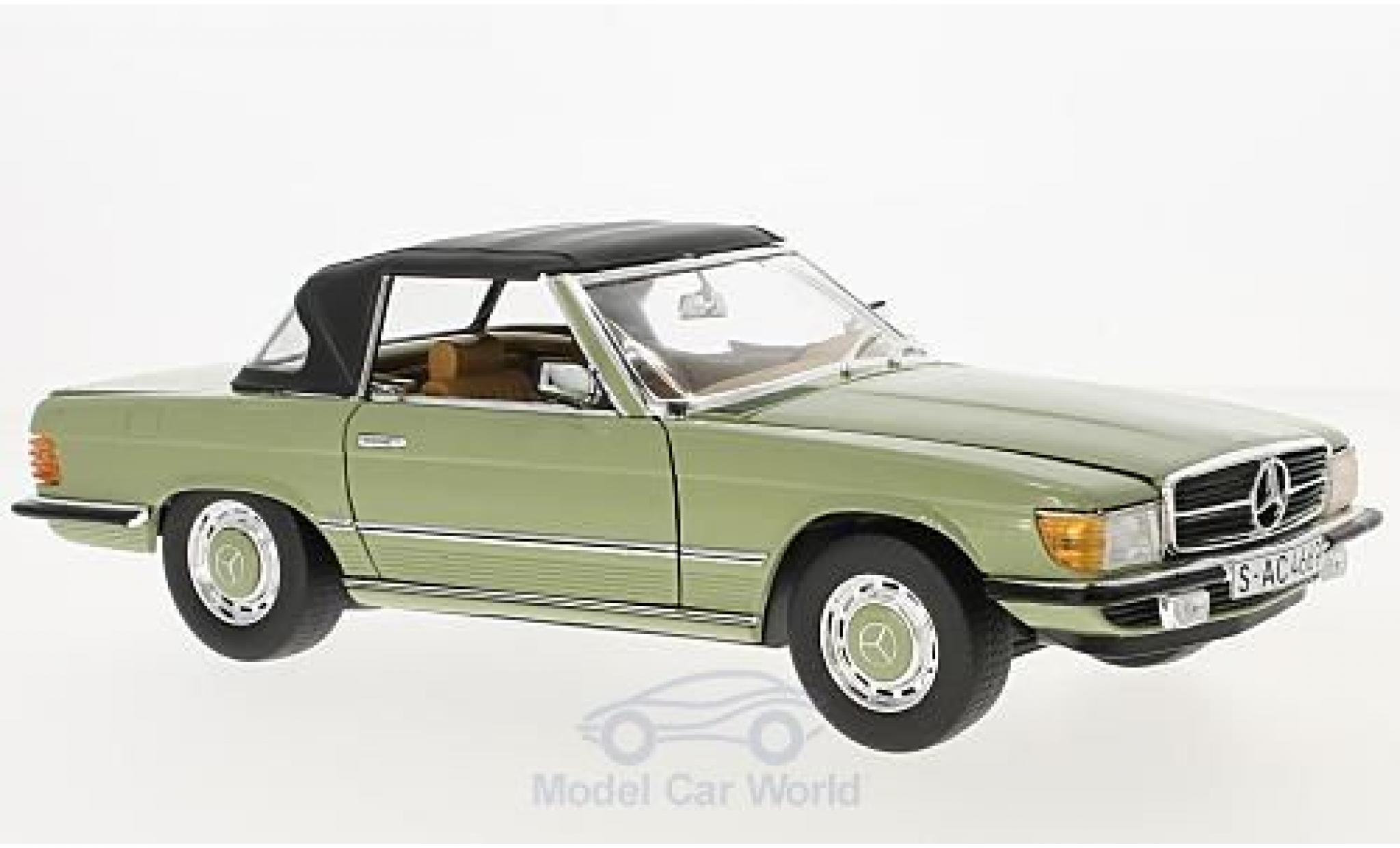 Mercedes 350 1/18 Sun Star SL groen 1977 modelauto
