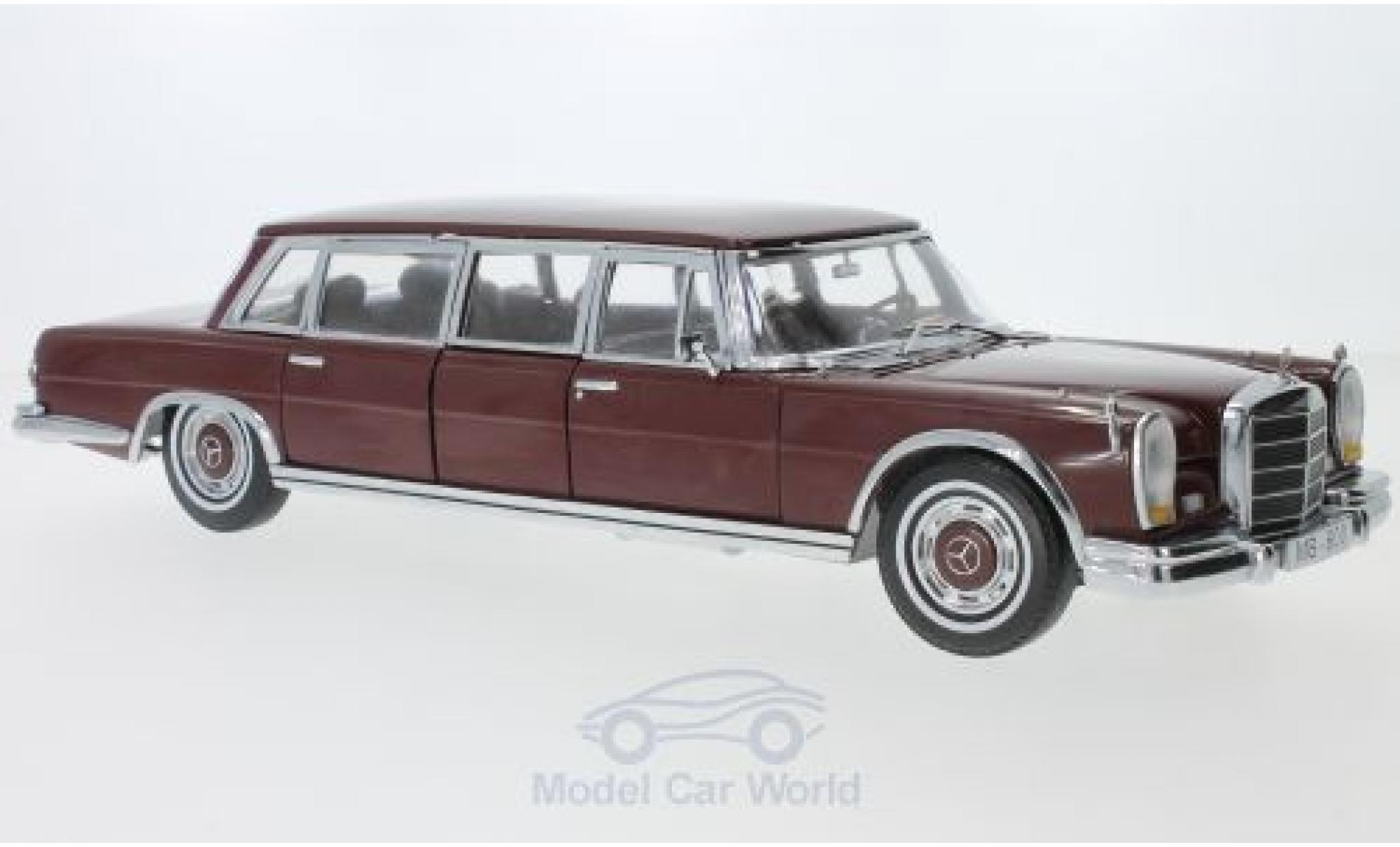 Mercedes 600 1/18 Sun Star Pullman rood 1966 modelauto