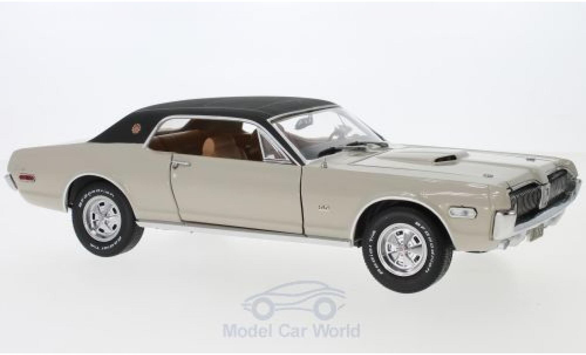 Mercury Cougar 1/18 Sun Star XR7G beige/zwart 1968 modelauto