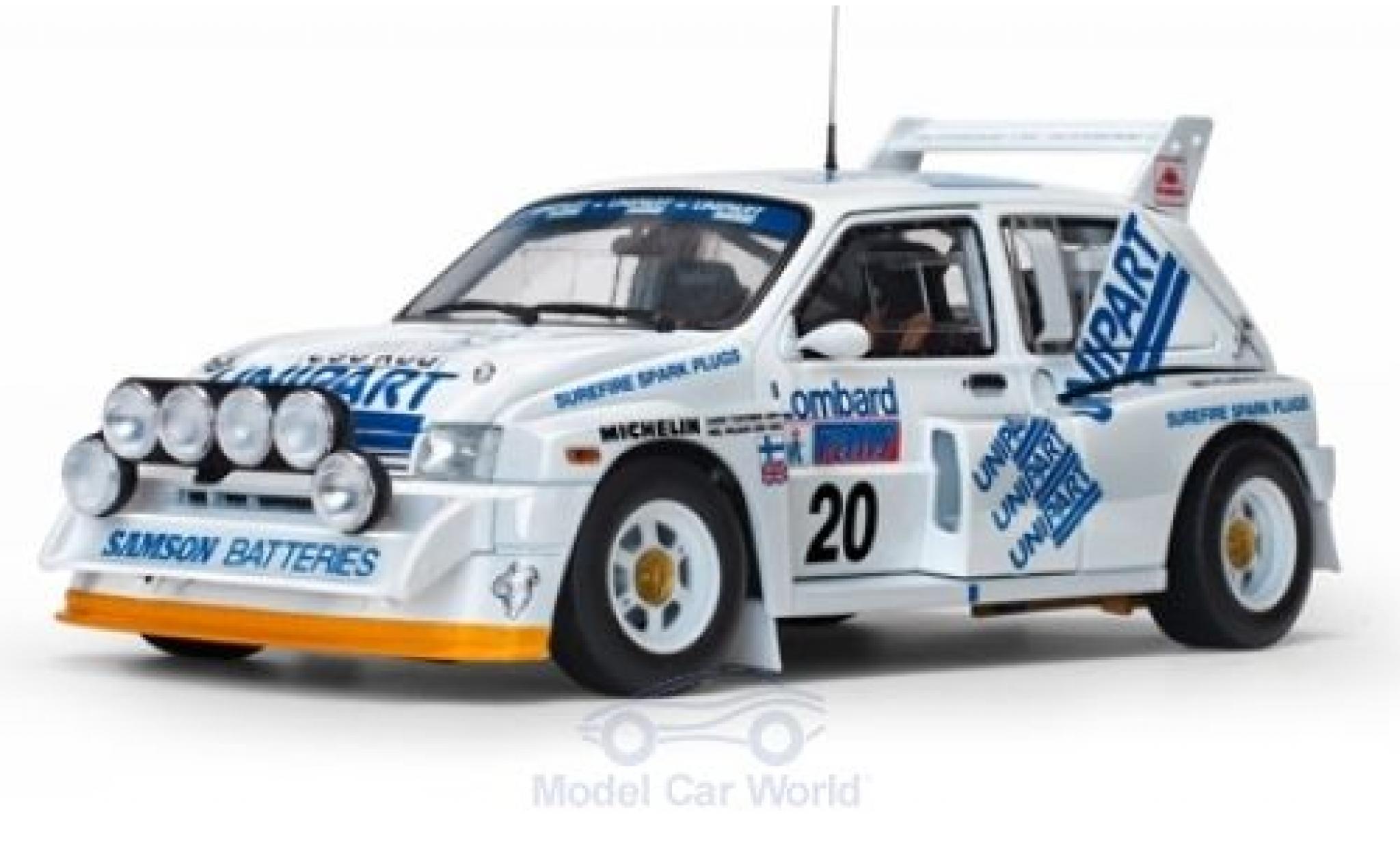 MG Metro 1/18 Sun Star 6R4 No.20 Unipart Rallye WM RAC Rallye 1986 H.Toivonen/N.Wilson modelauto