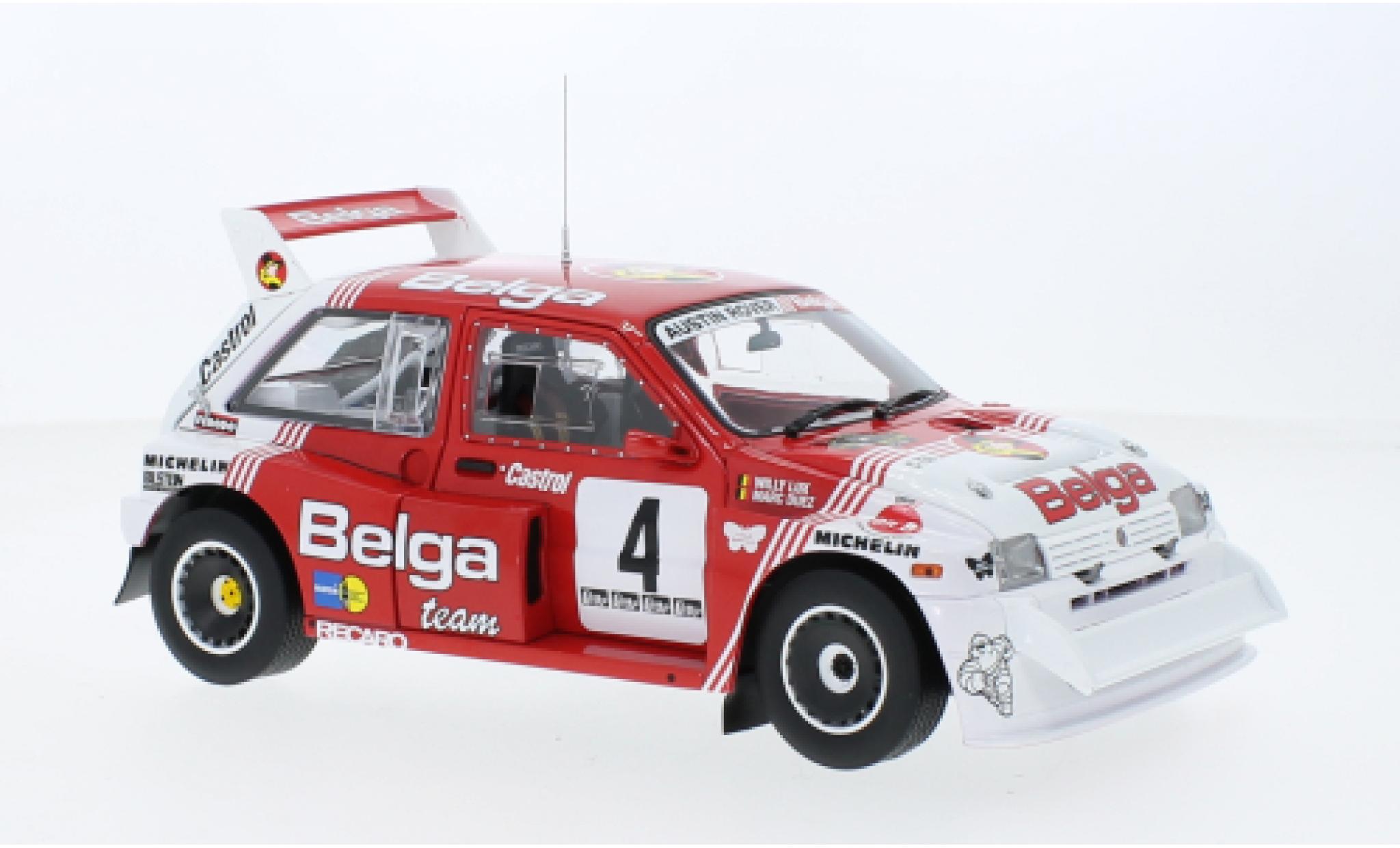 MG Metro 1/18 Sun Star 6R4 No.4 Belga Lotto Bianchi Rallye 1986 1:18 modelauto