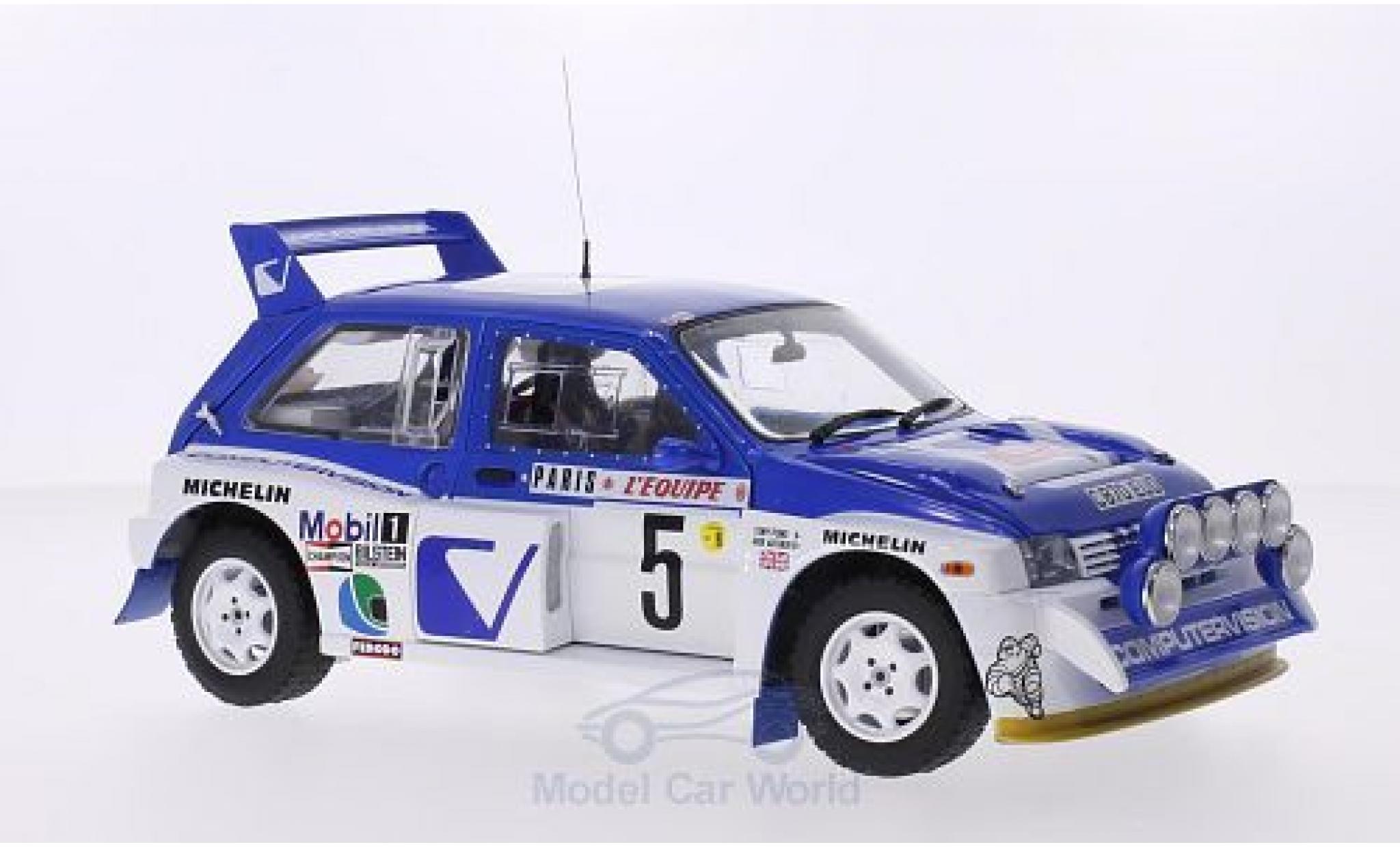 MG Metro 1/18 Sun Star 6R4 RHD No.5 Computervision Rallye Monte-Carlo 1986 inklusive Abdeckung f&uuml;r Zusatzscheinwerfer T.Pond/R.Arthur modelauto
