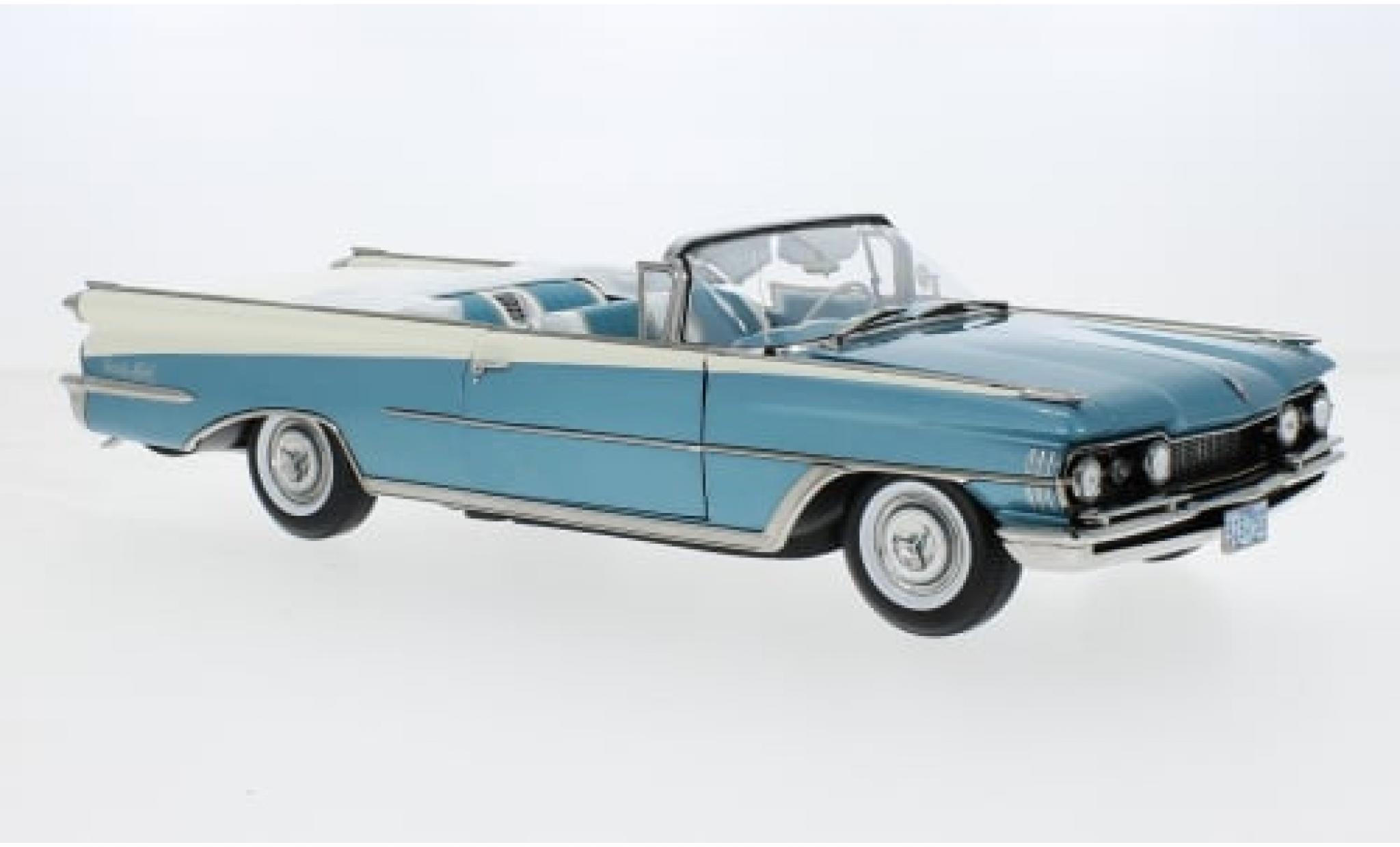 Oldsmobile 98 1/18 Sun Star Cabriolet metallic blauw/wit 1959 1:18 modelauto