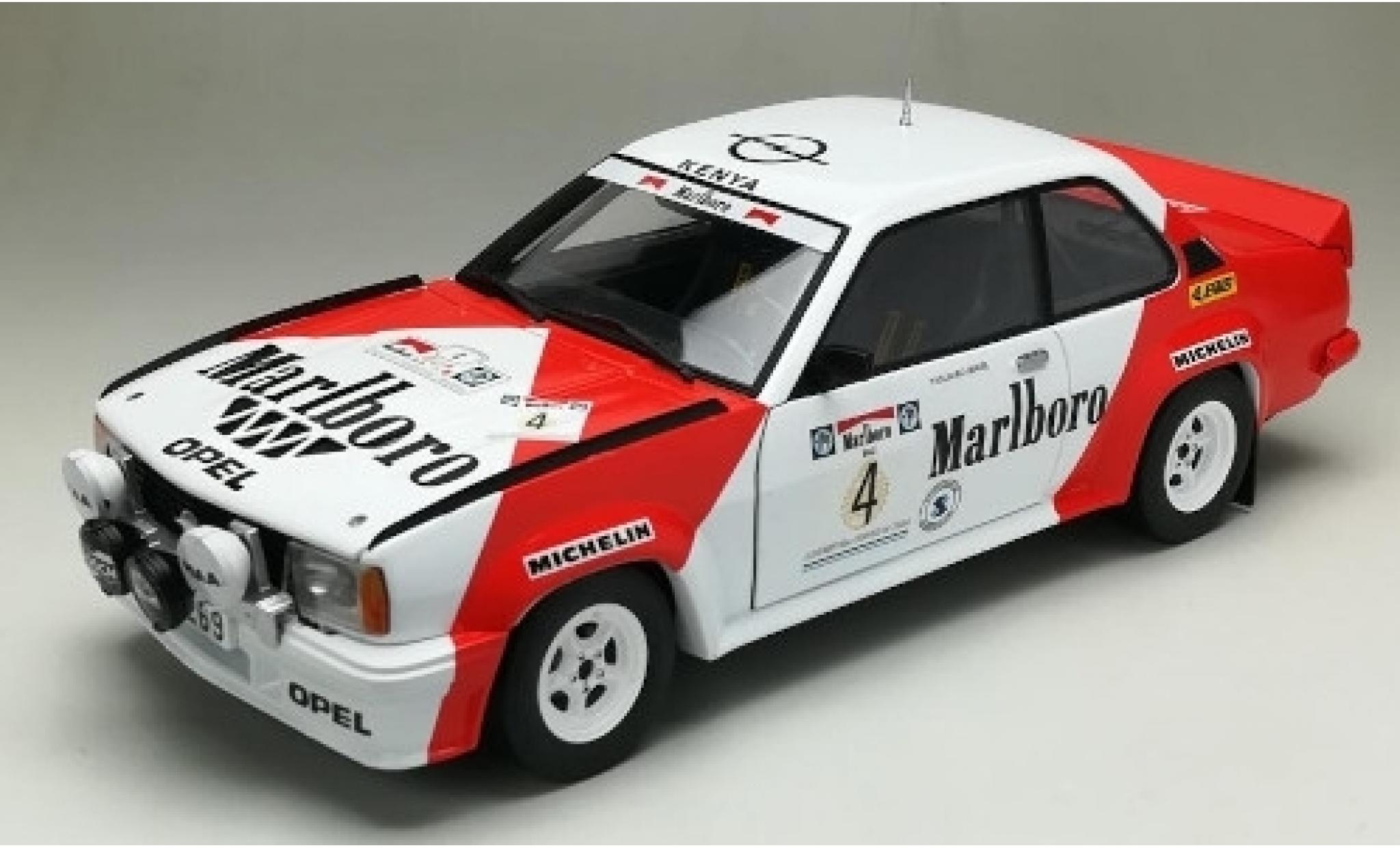 Opel Ascona 1/18 Sun Star B 400 No.4 Marlboro Rally Zilverinien 1984 y compris les Decals Y.Iwase/S.Thatthi modelauto