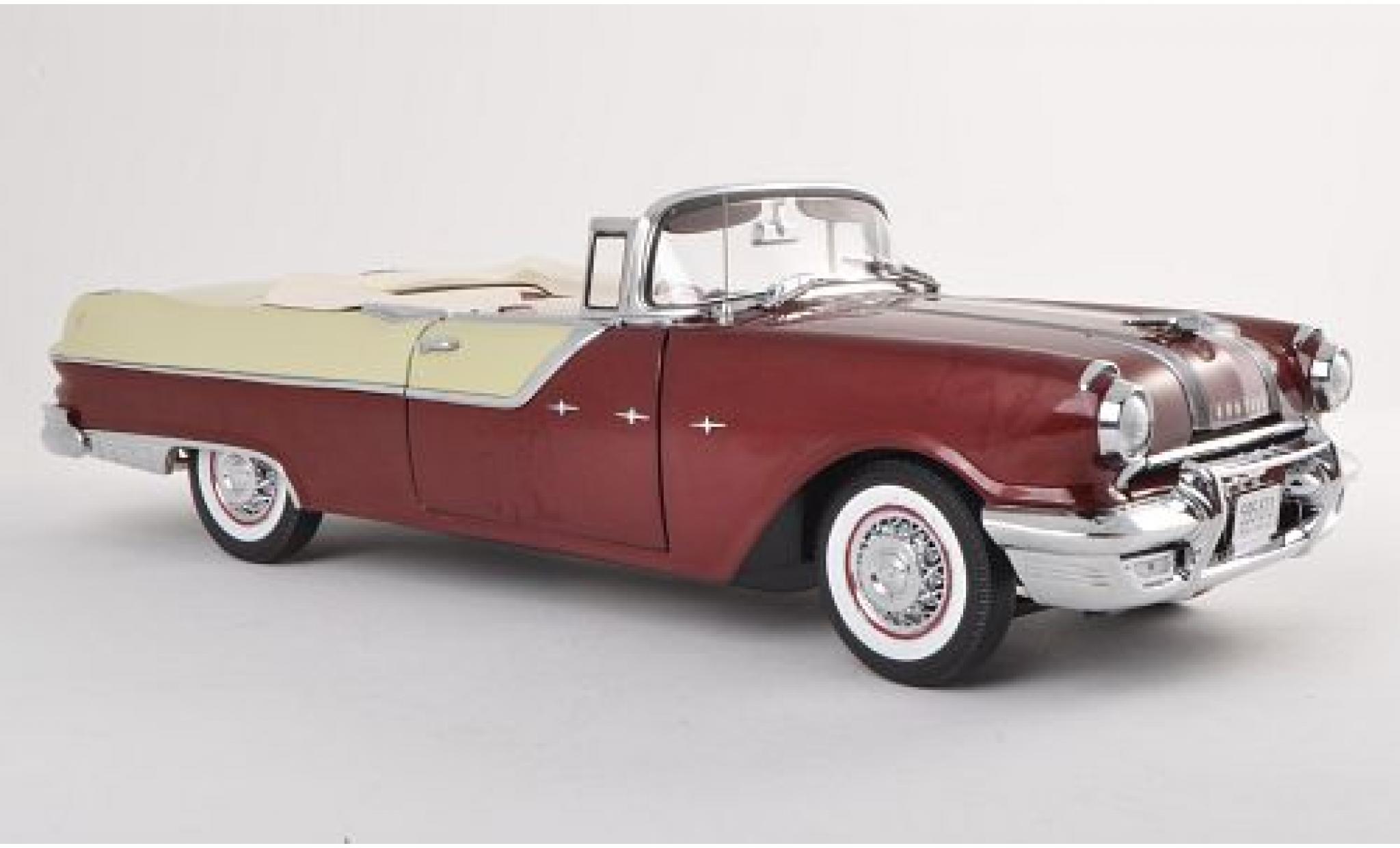Pontiac Star Chief 1/18 Sun Star Cabriolet wit/dkl.-bruin wit/bruin 1955 Verdeck ougroen modelauto