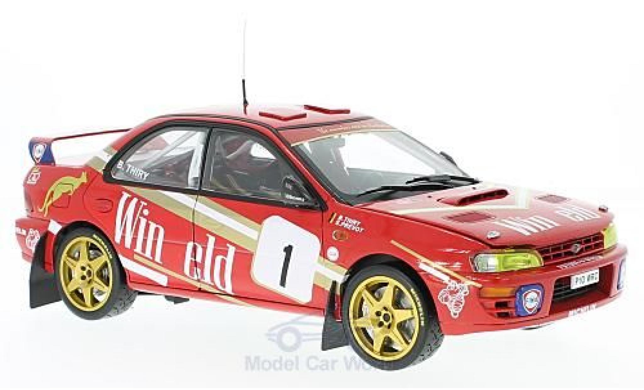 Subaru Impreza 555 1/18 Sun Star 555 No.1 Winfield Rallye Ypres 1997 mit Decals B.Thiry/S.Prevot modelauto