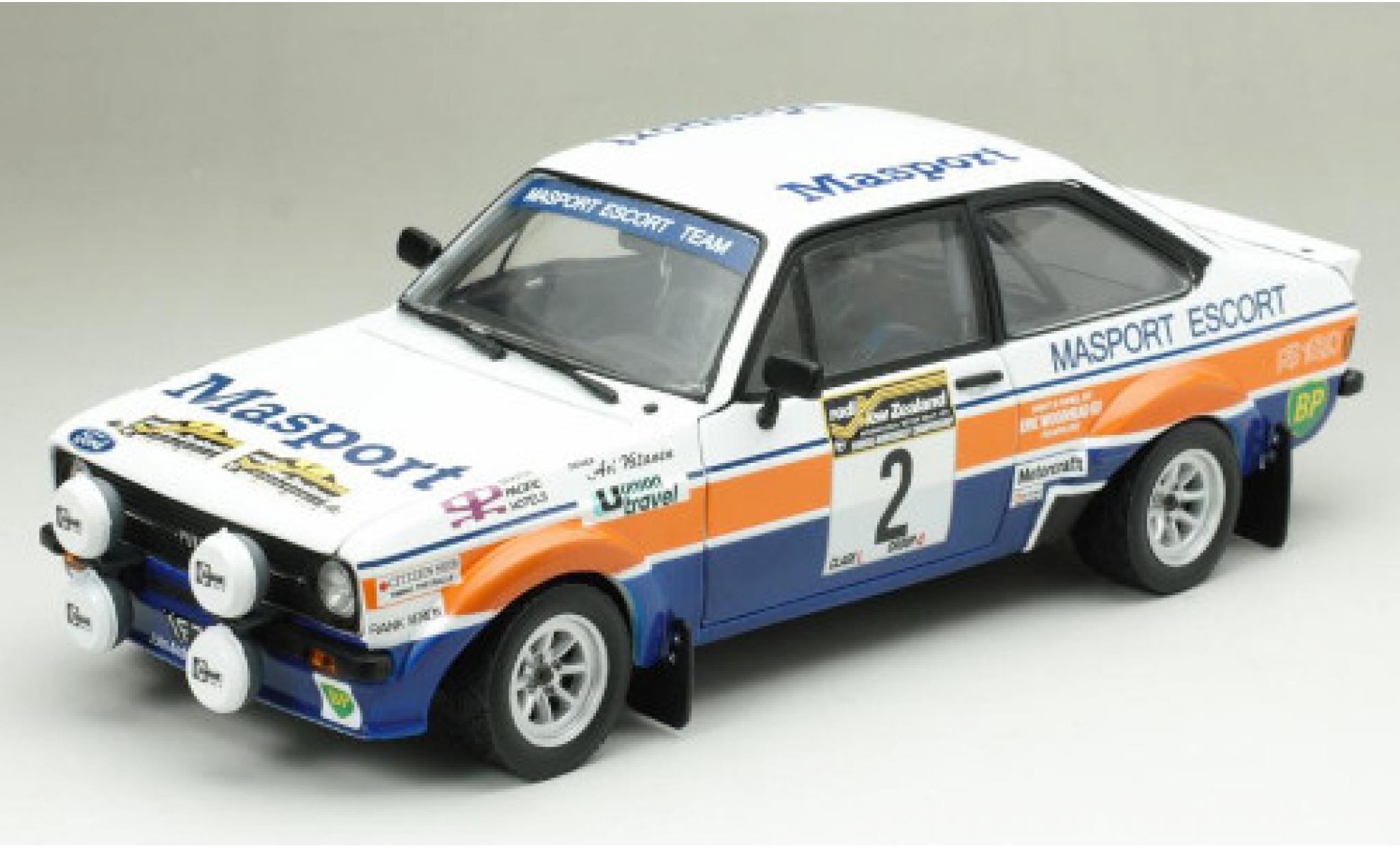 Ford Escort 1/18 Sun Star MkII RS1800 No.2 Masport Rallye WM Rally Neuseeland 1977 modelauto