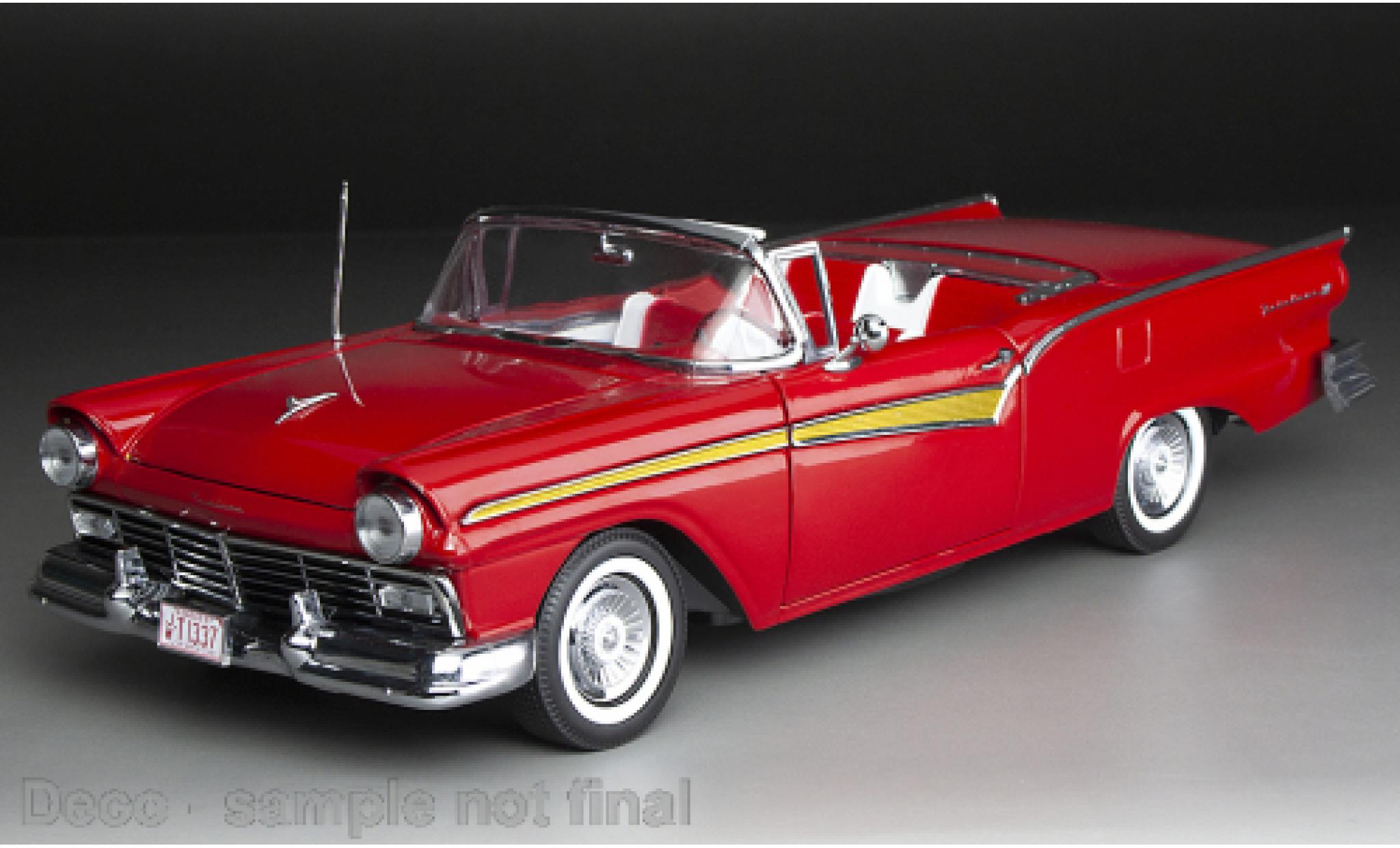 Ford Fairlane 1/18 Sun Star 500 Skyliner rood 1957 modelauto